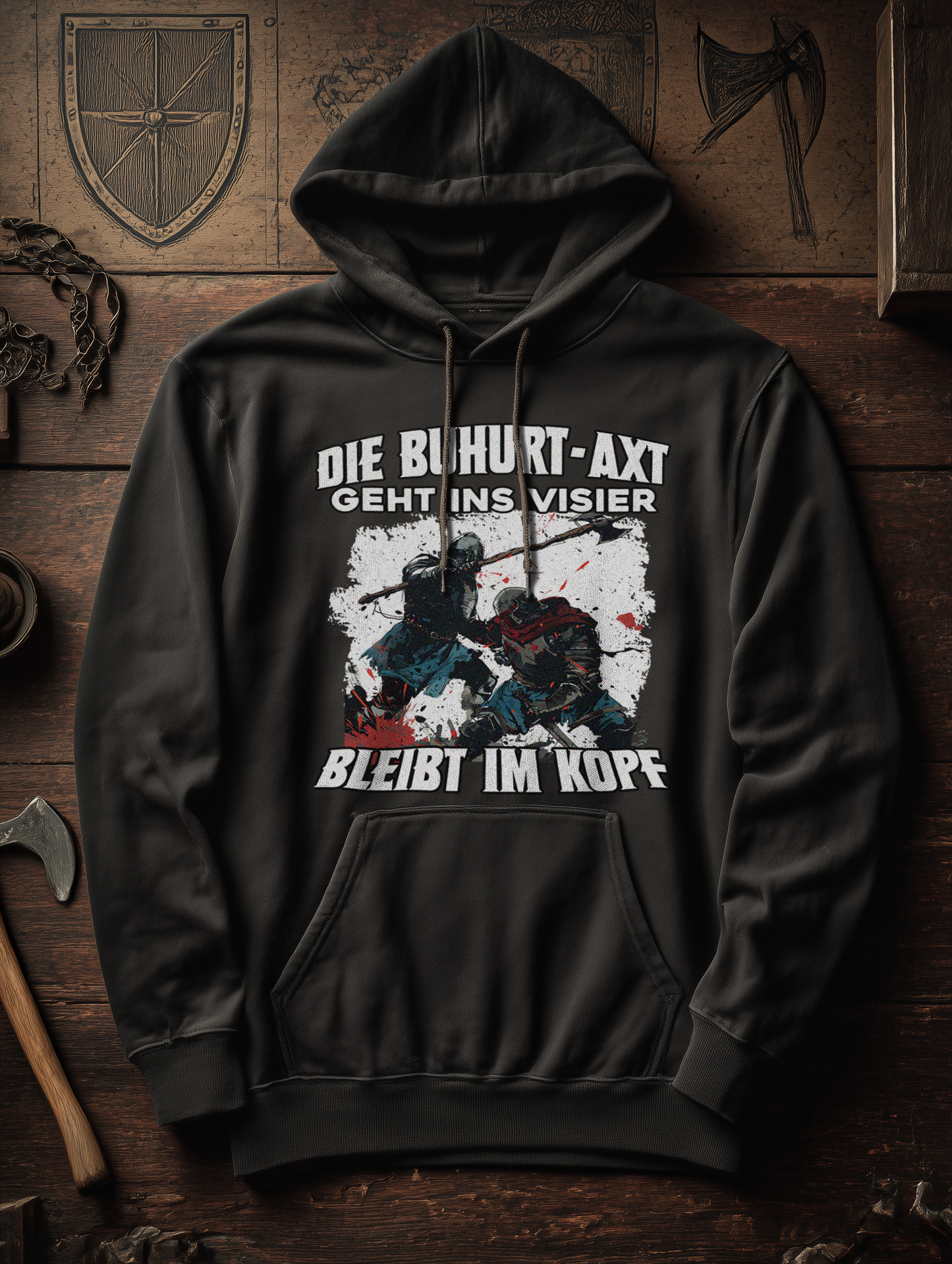 Buhurt Herren Hoodie | Bleibt Im Kopf | Bouhourt Männer Hoodie