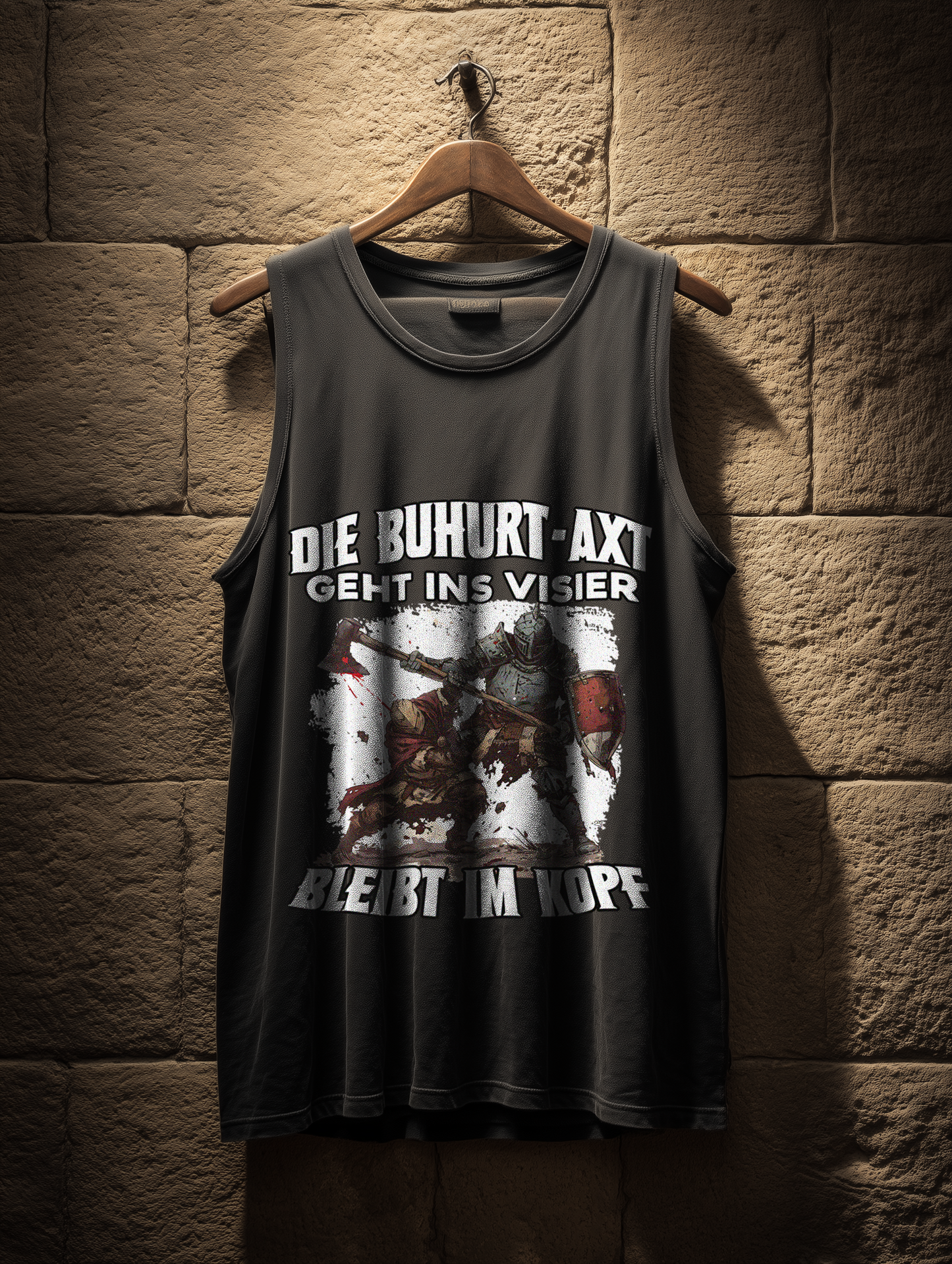 Die Buhurt-Axt geht ins Visier | bleibt im Kopf | Battlefield Impact Edition | Herren Bio Tank Top
