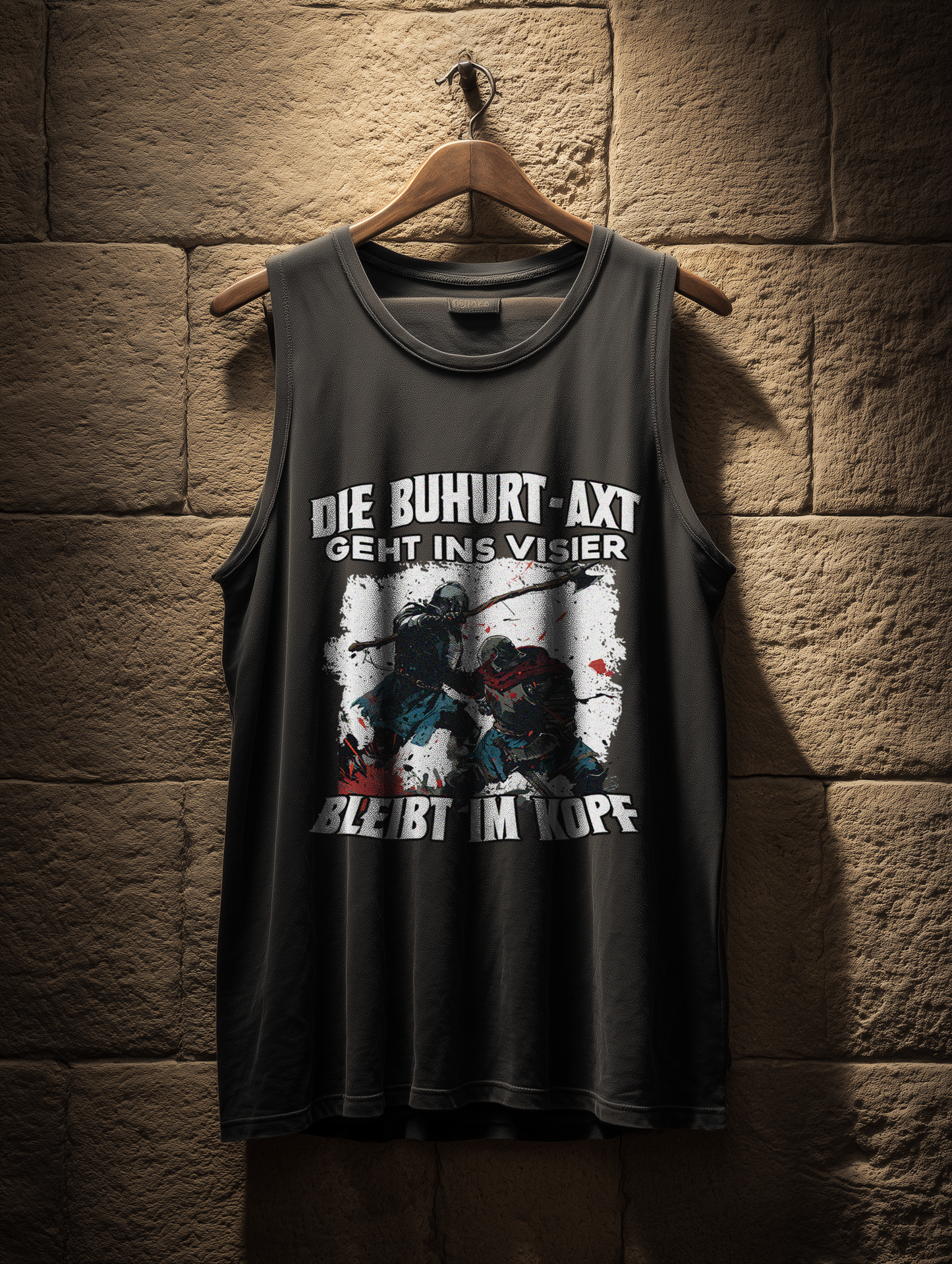 Buhurt Axt bleibt im Kopf – Herren Bio Tank Top