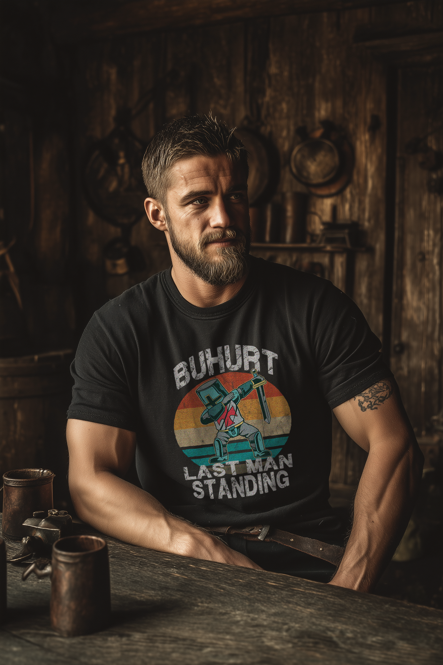 Buhurt Herren Premium T-Shirt - Dabing Cartoon Ritter
