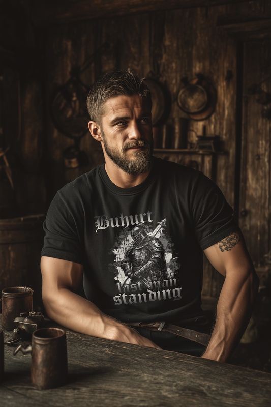Buhurt Herren Premium T-Shirt | Last Man Standing | Bouhourt Männer Shirt