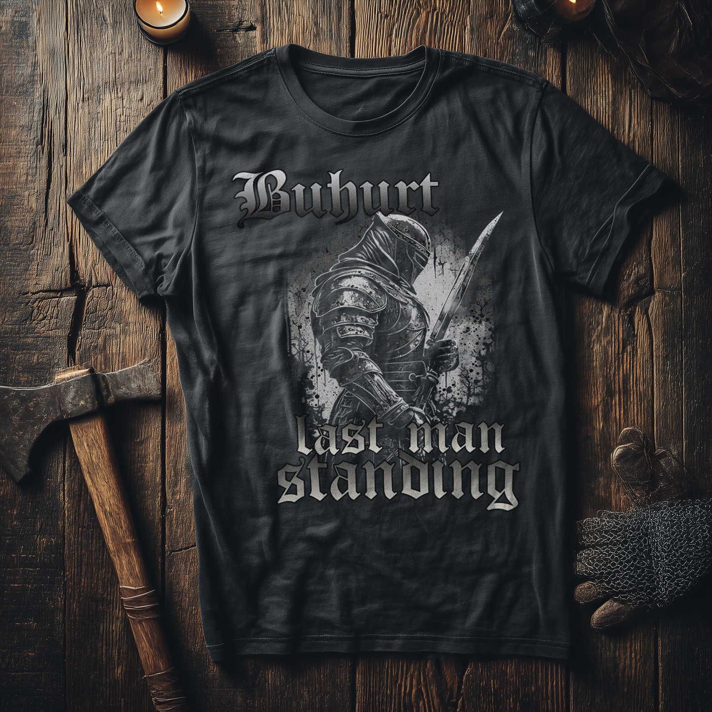 Buhurt Herren Premium T-Shirt- "Last Man Standing"  Herren Bouhourt Shirt
