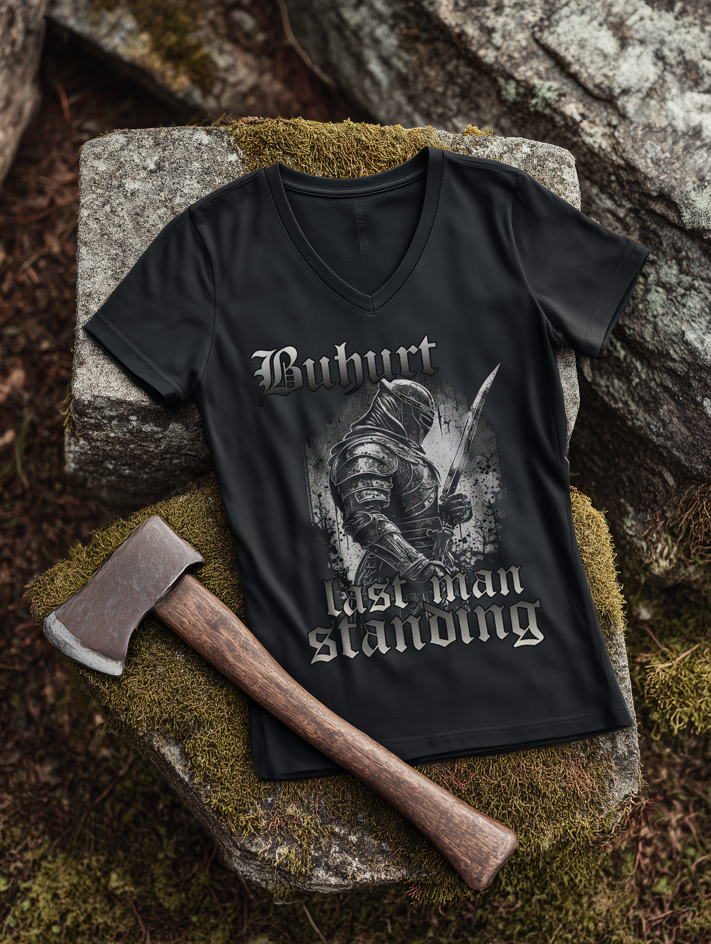 Buhurt – Last Man Standing – Dark Armor Edition | Damen Bio V-Neck T-Shirt