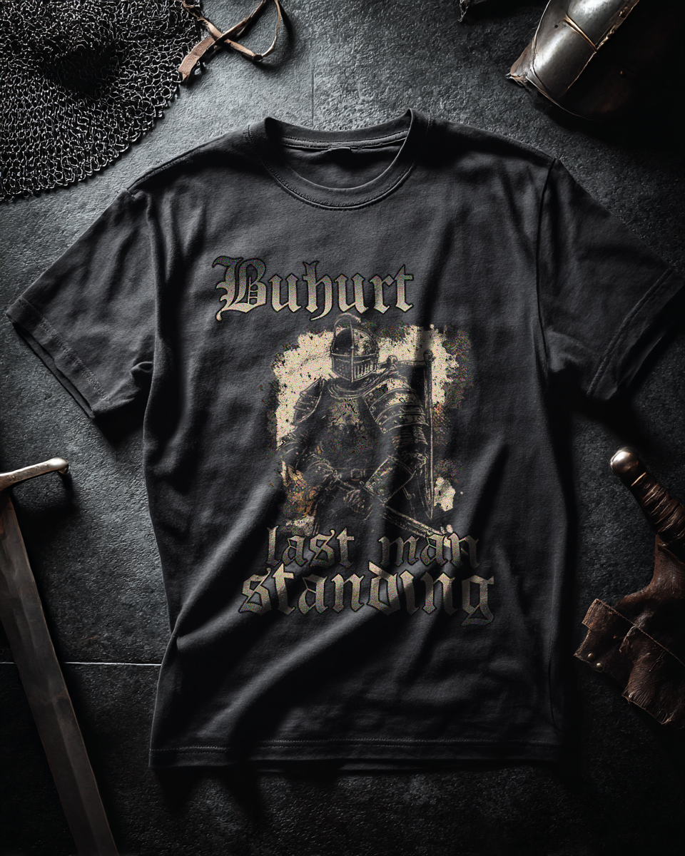 Herren Premium T-Shirt  | Buhurt „Last Man Standing“ | Bouhourt Shirt