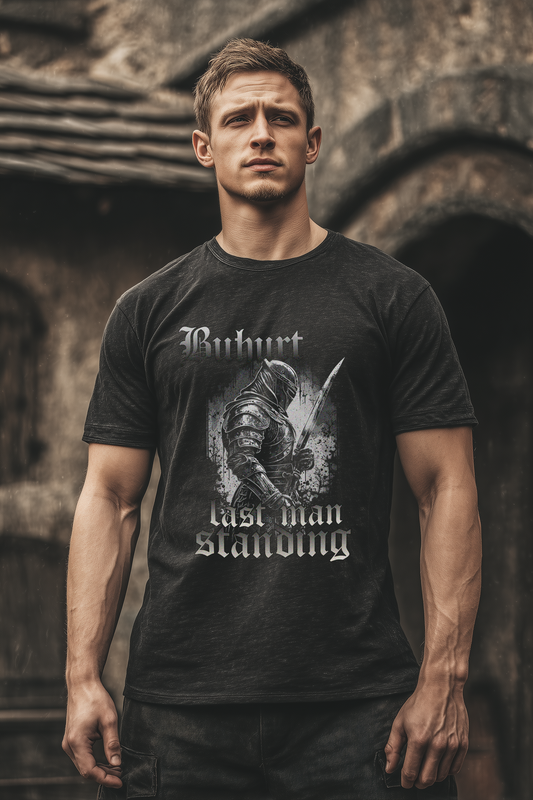 Buhurt Herren Premium T-Shirt- "Last Man Standing"  Herren Bouhourt Shirt