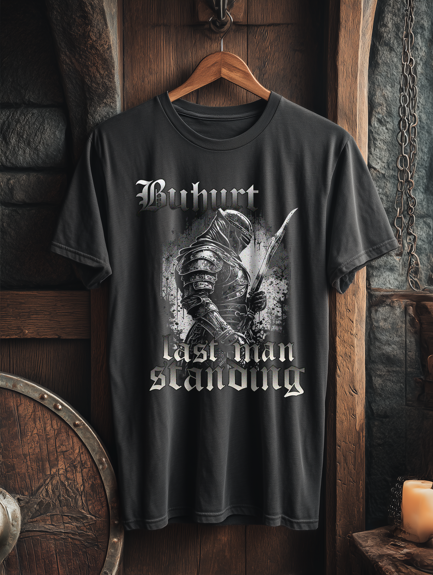 Buhurt Herren Premium T-Shirt- "Last Man Standing"  Herren Bouhourt Shirt