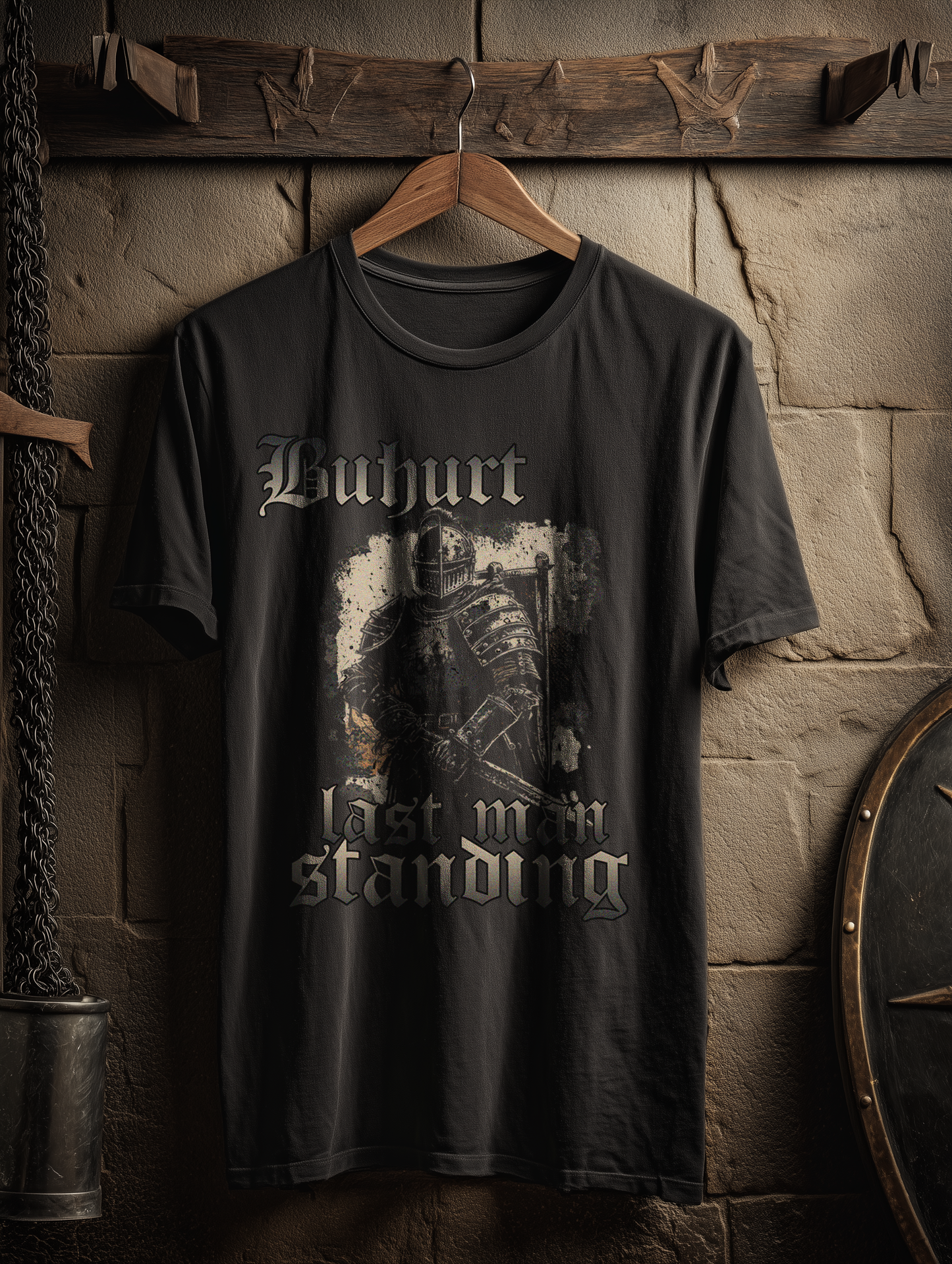 Herren Premium T-Shirt  | Buhurt „Last Man Standing“ | Bouhourt Shirt
