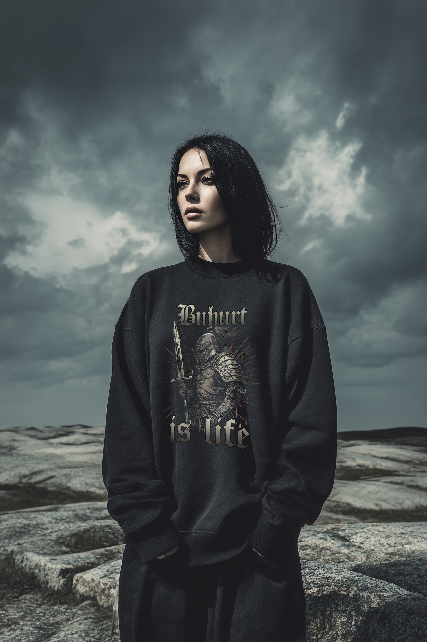 Buhurt Is Life | Damen Bio Oversized Sweatshirt | Oversized Pullover