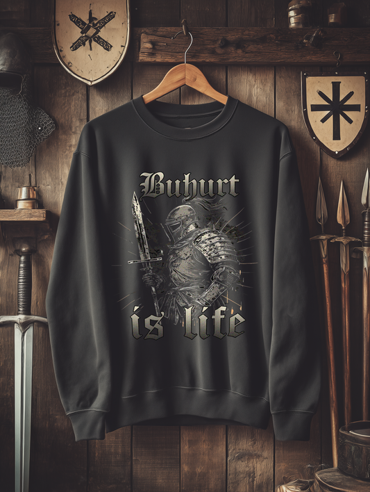 Buhurt Herren Premium Sweatshirt | Buhurt Is Life | Bouhourt Herren Pullover