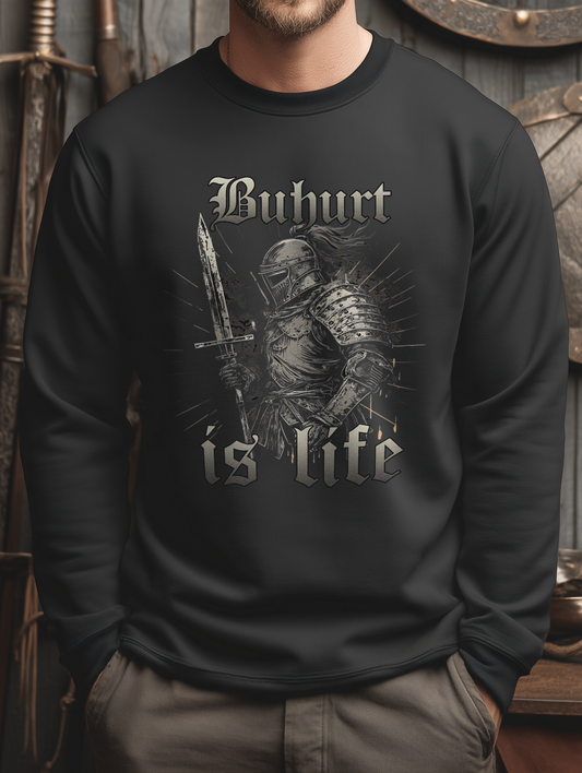 Buhurt Herren Premium Sweatshirt | Buhurt Is Life | Bouhourt Herren Pullover