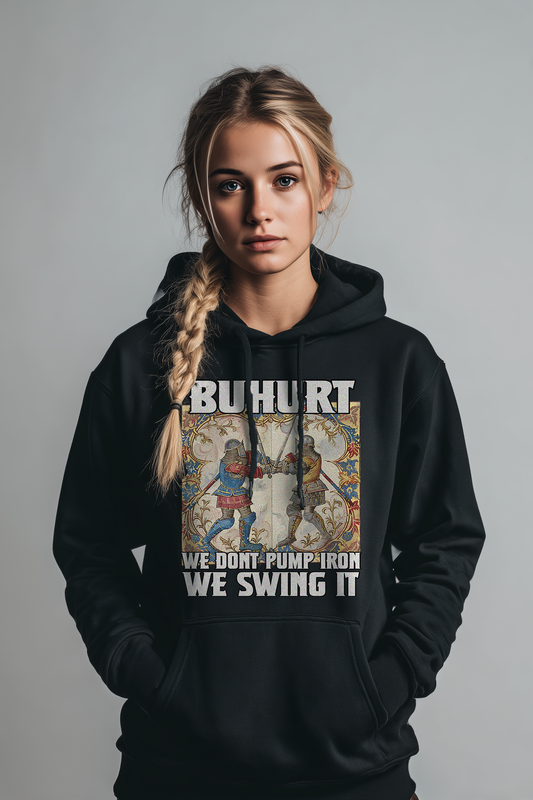Buhurt Stundenbuch | We Dont Pump Iron | Damen Hoodie