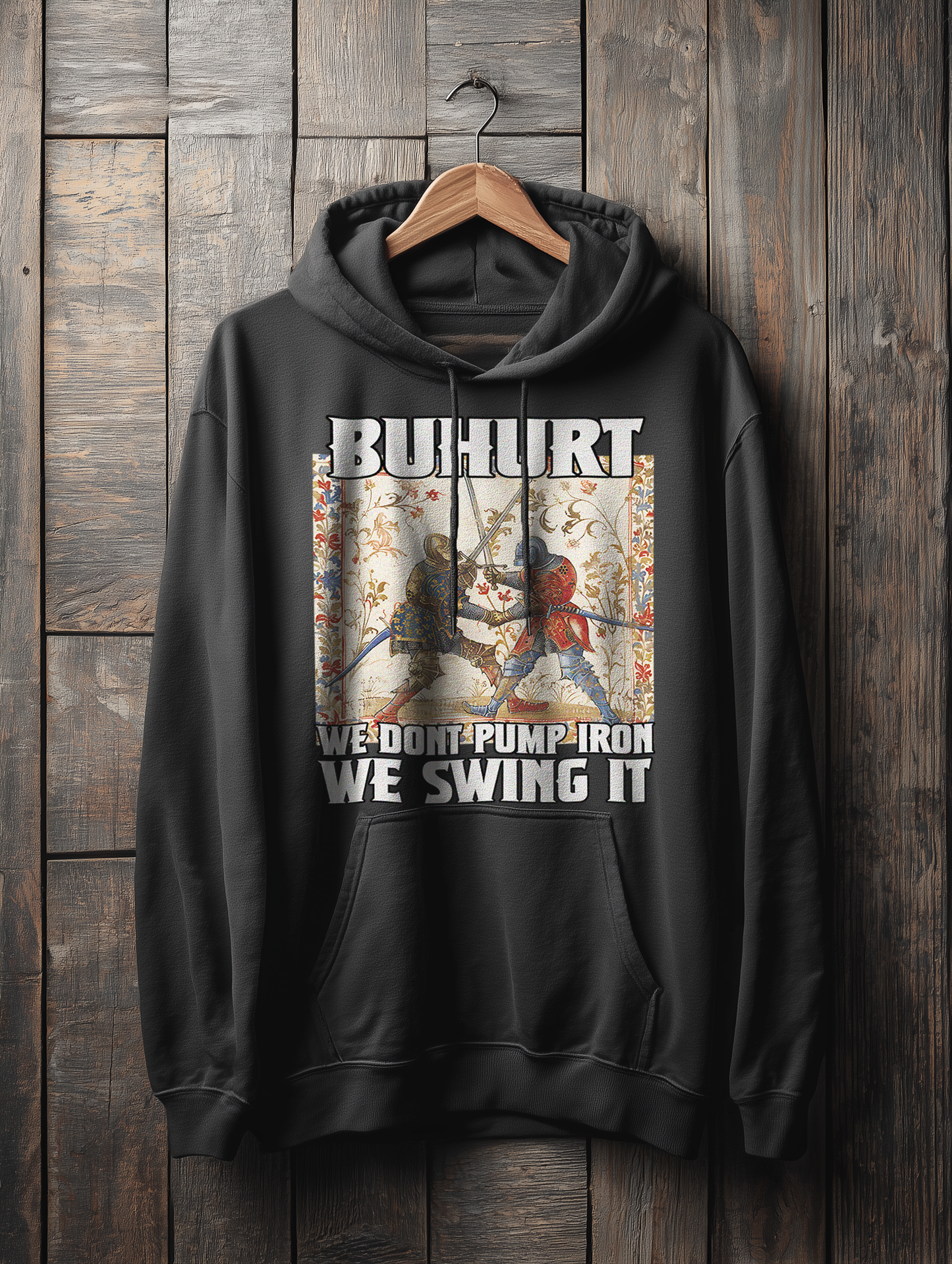 Stundenbuch – We Don’t Pump Iron We Swing It – Buhurt Damen Hoodie
