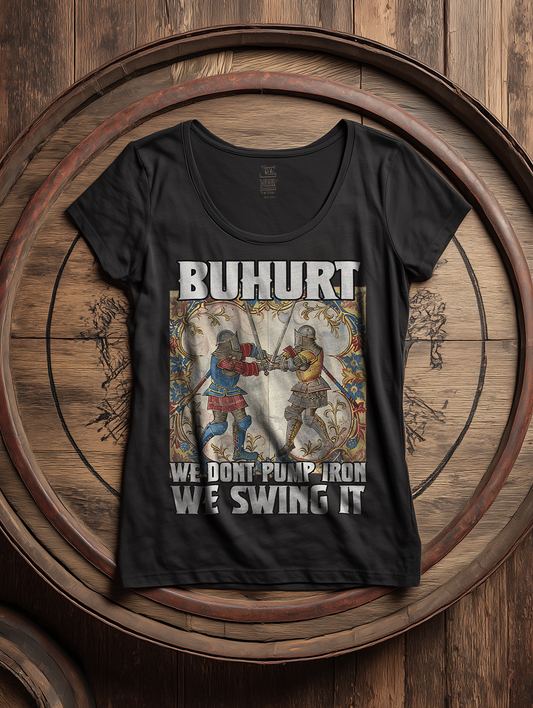 Buhurt Stundenbuch We Swing It Damen T-Shirt - Frauen Bio Lightweight T-Shirt