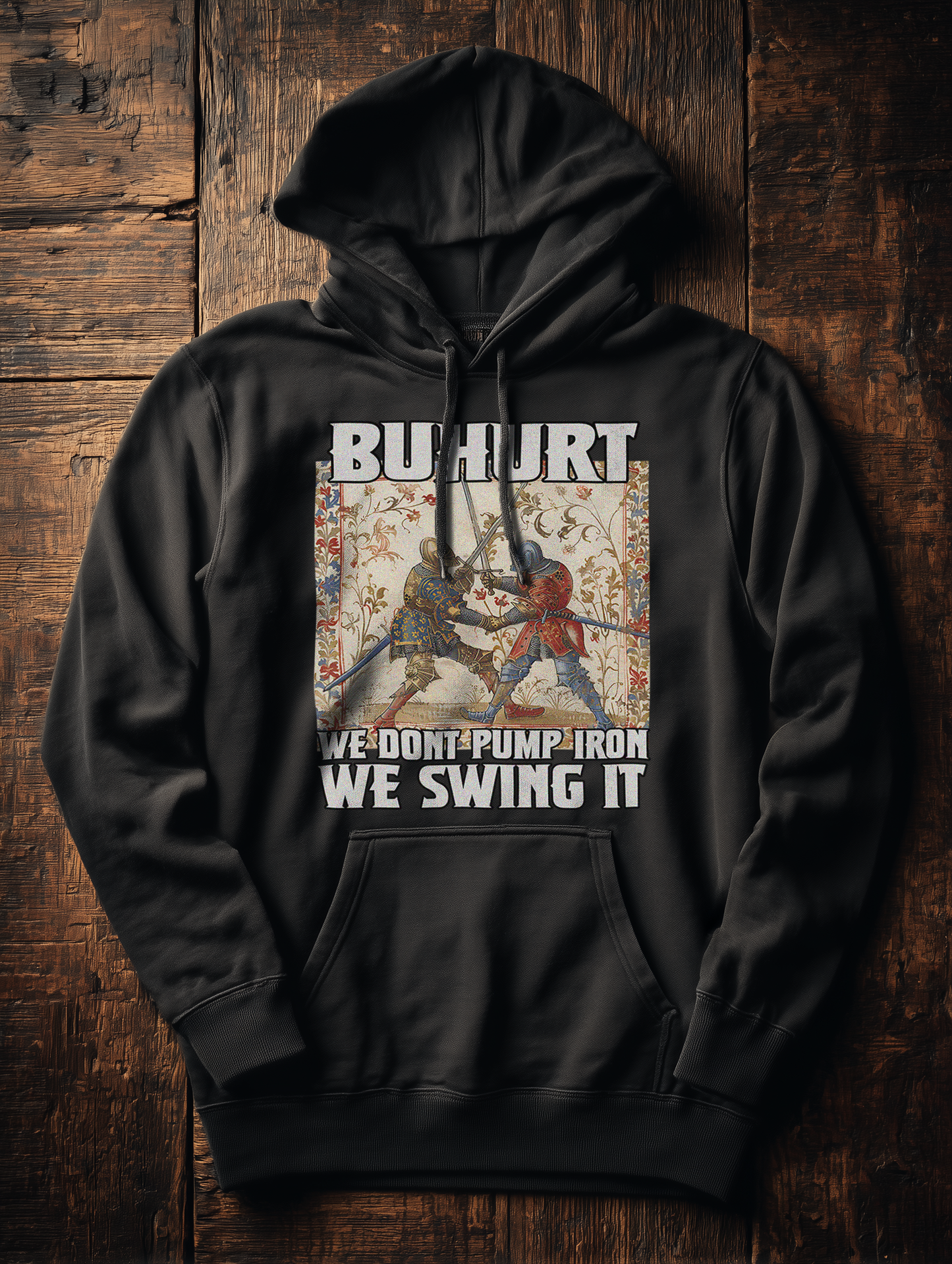 Stundenbuch – We Don’t Pump Iron We Swing It – Buhurt Damen Hoodie
