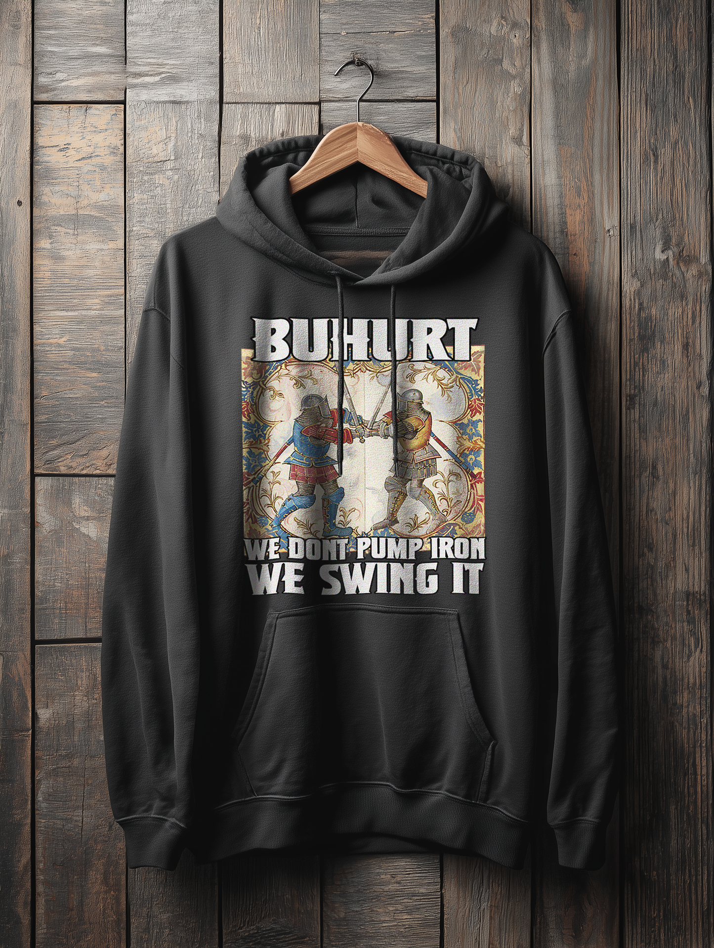 Buhurt Stundenbuch | We Dont Pump Iron | Damen Hoodie