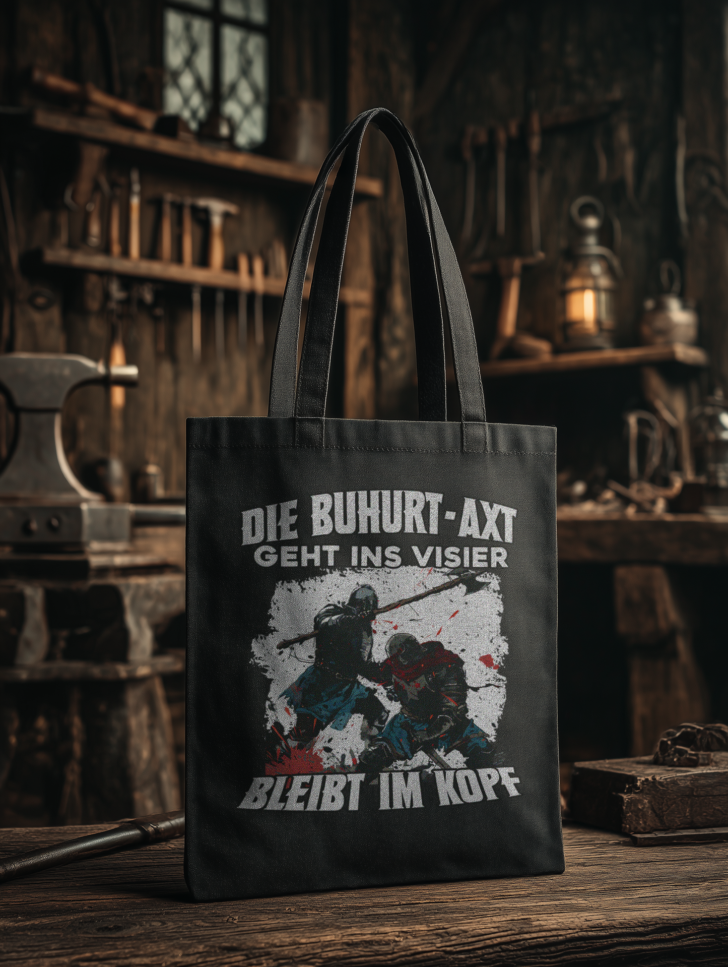 Buhurt Axt bleibt im Kopf – Bio Stoffbeutel