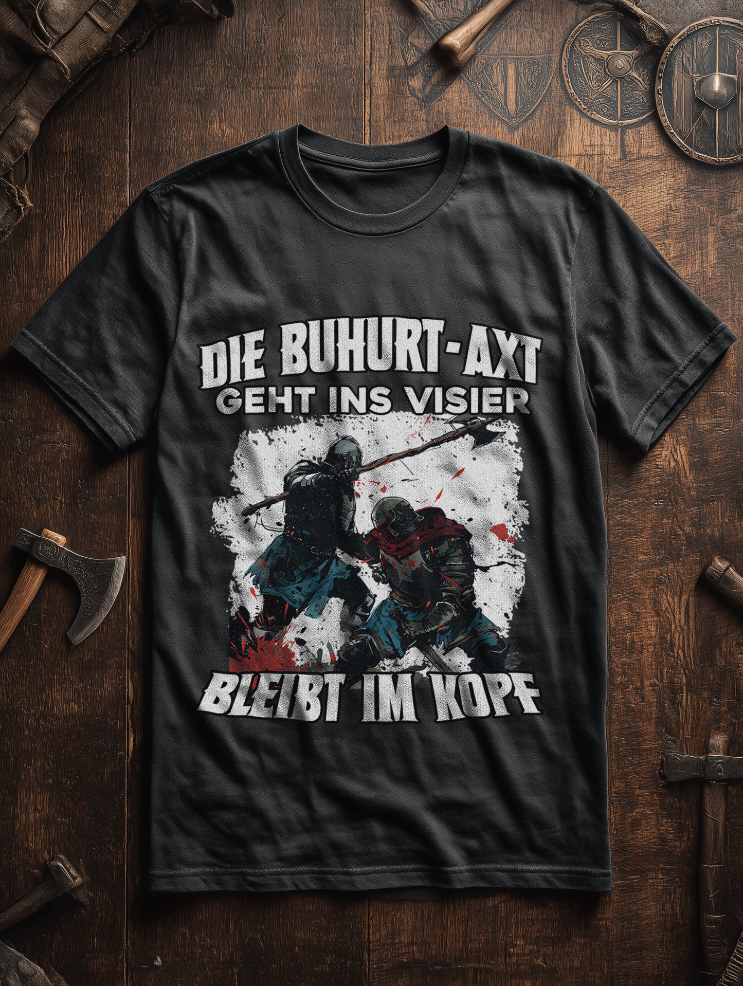 Buhurt Axt Shirt 240g Oversize Herren T-Shirt Bio Baumwolle