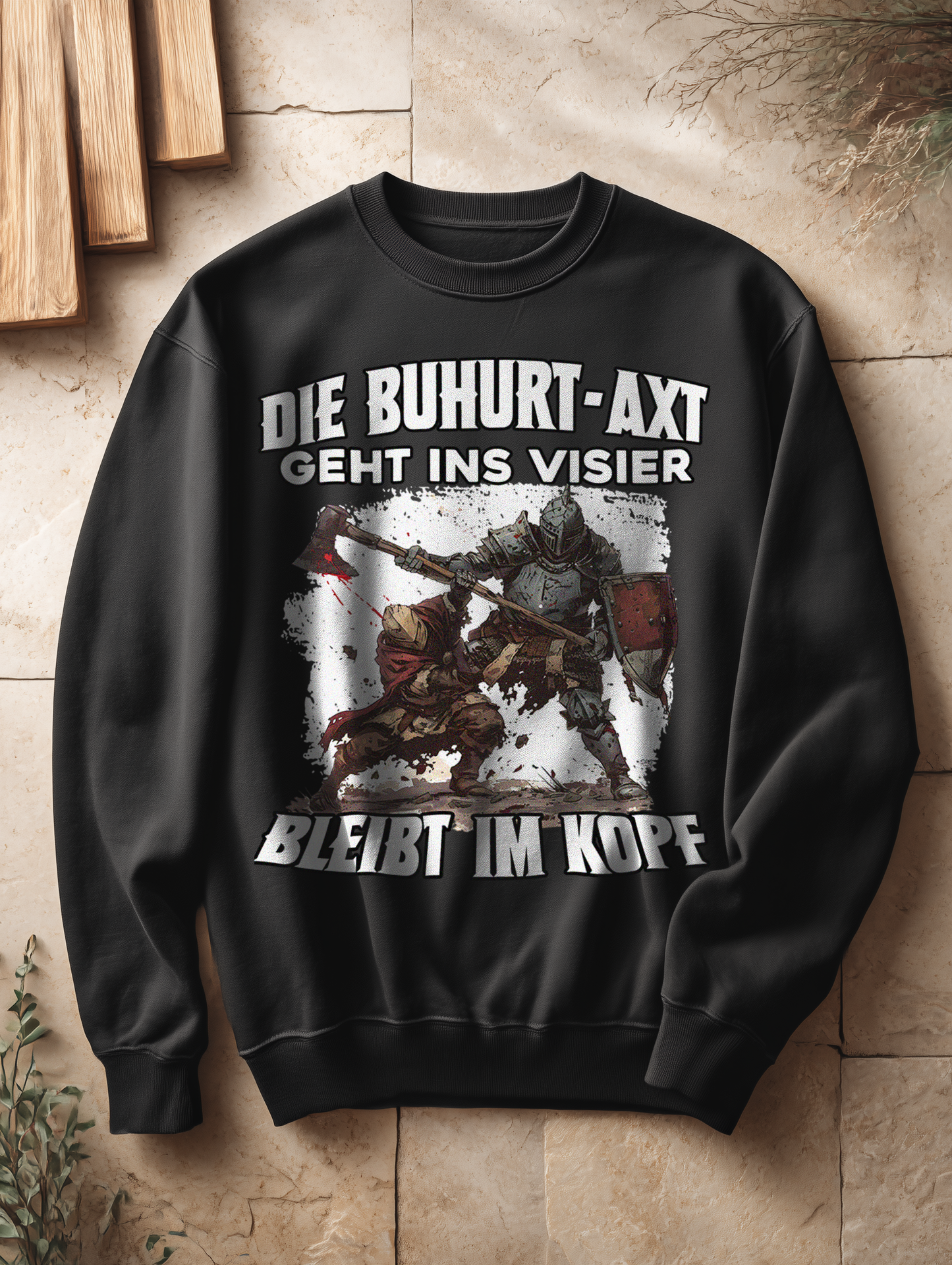 Buhurt Damen Oversized Pullover | Geht Ins Visier Bleibt Im Kopf | Bouhourt Sweatshirt