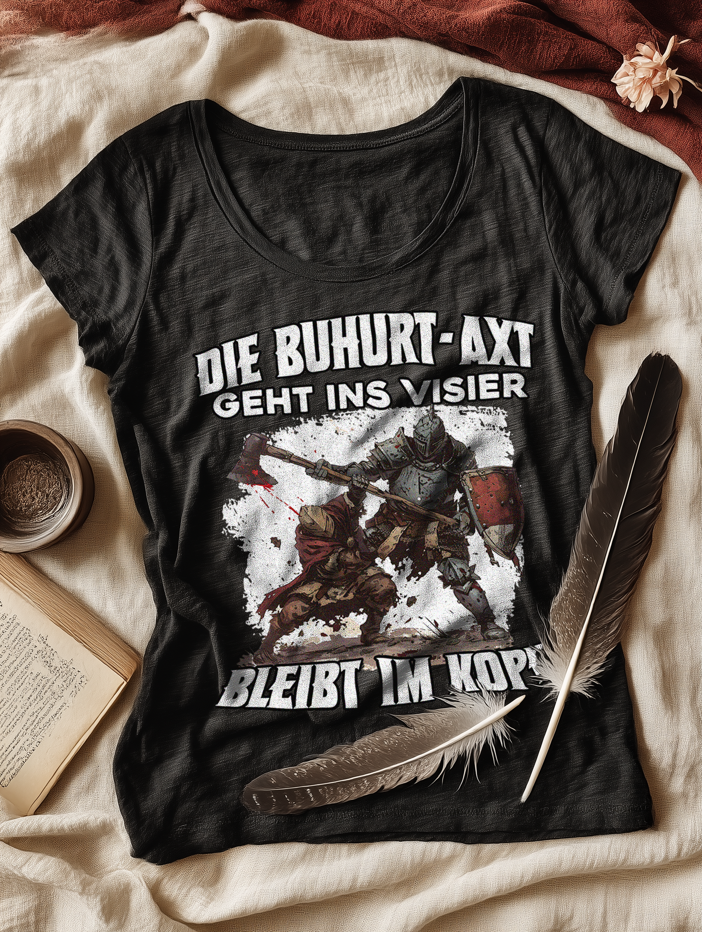 Buhurt Axt Damen T-Shirt Ritterkampf  - Frauen Bio Lightweight T-Shirt