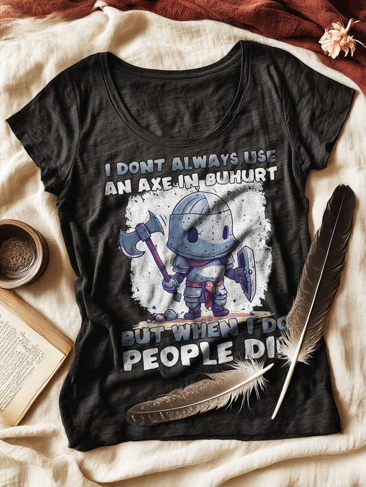 Buhurt Damen Shirt Axe Humor Bio Baumwolle Chibi Lightweight Shirt