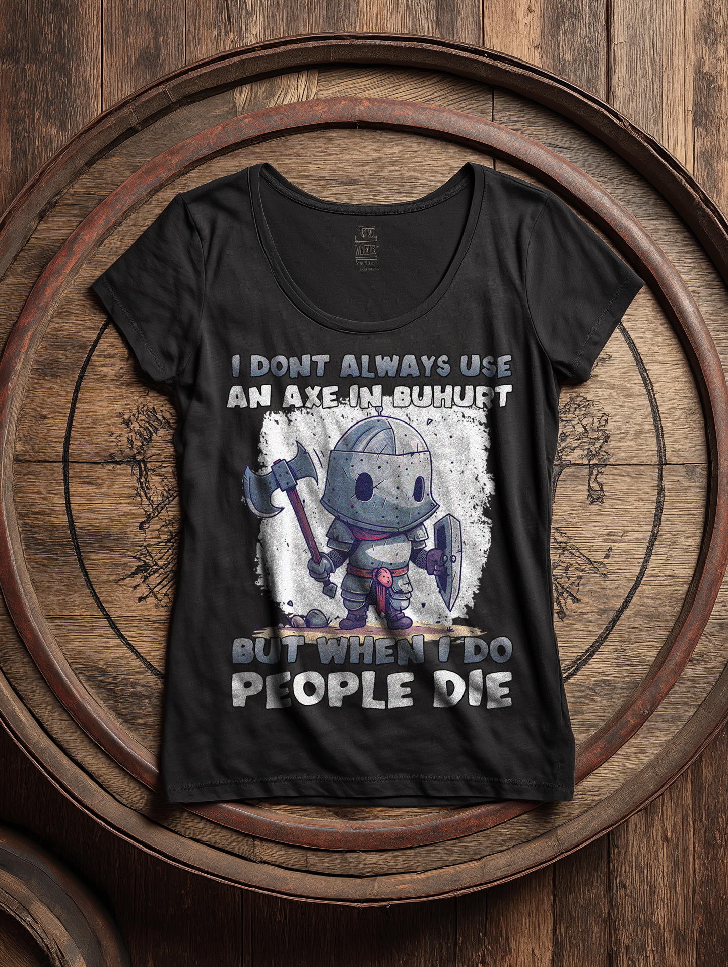 Buhurt Damen Shirt Axe Humor Bio Baumwolle Chibi Lightweight Shirt
