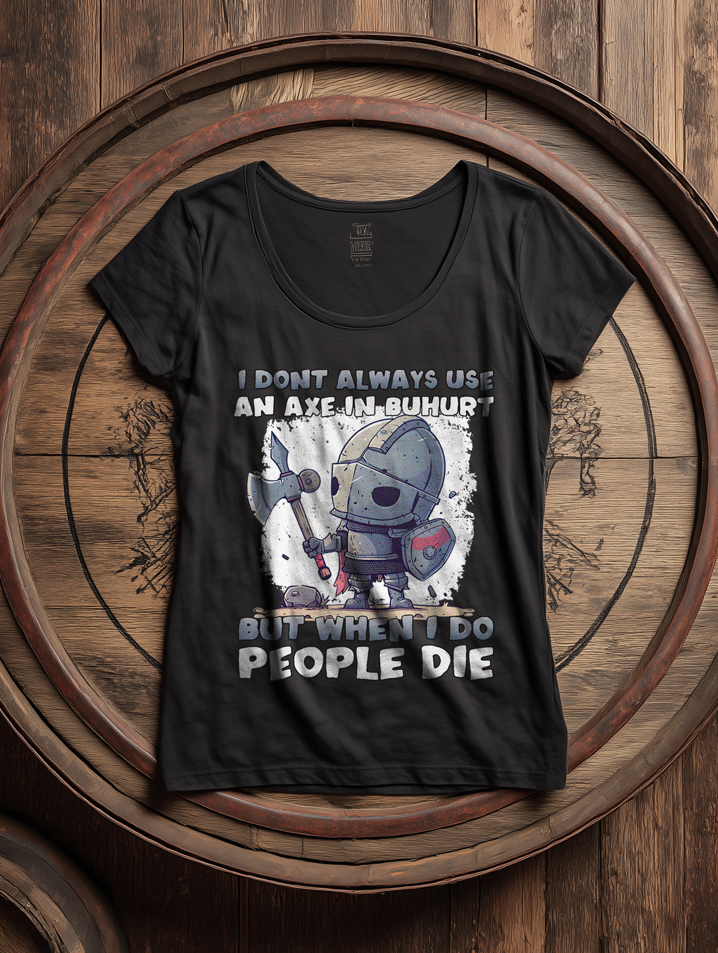 Chibi Knight - Buhurt Damen Lightweight T-Shirt Axe Humor Ritter HEMA