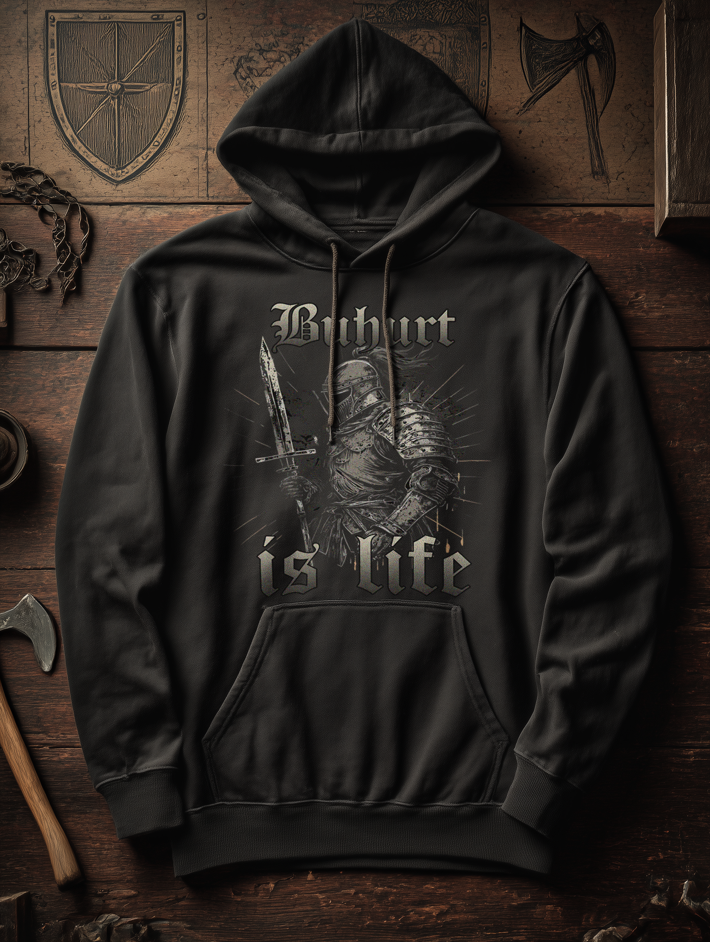 Buhurt Herren Hoodie | Buhurt Is Life | Bouhourt Männer Hoodie