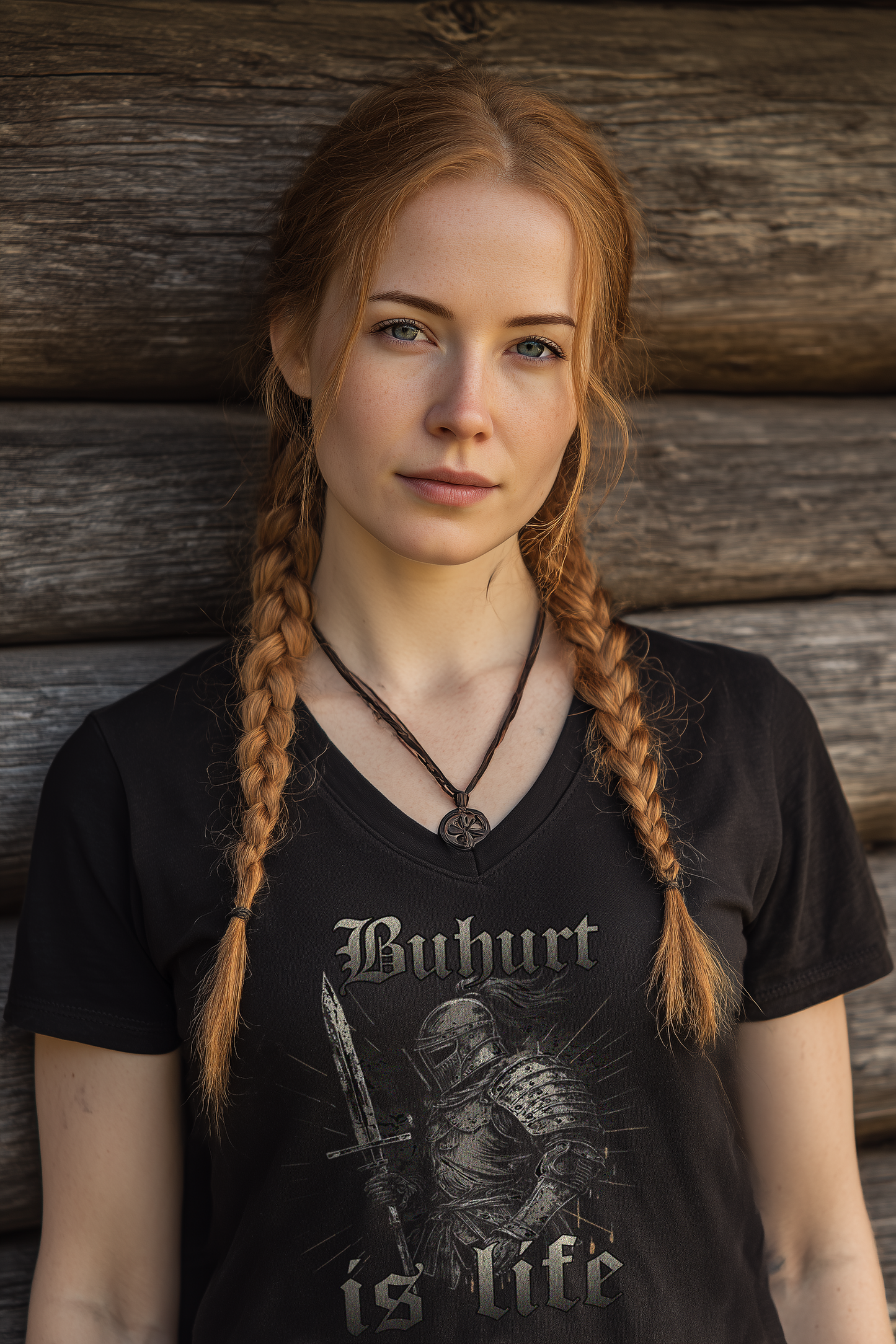 Buhurt Is Life | Damen Bio V-Neck Shirt für echte Vollkontakt-Fans