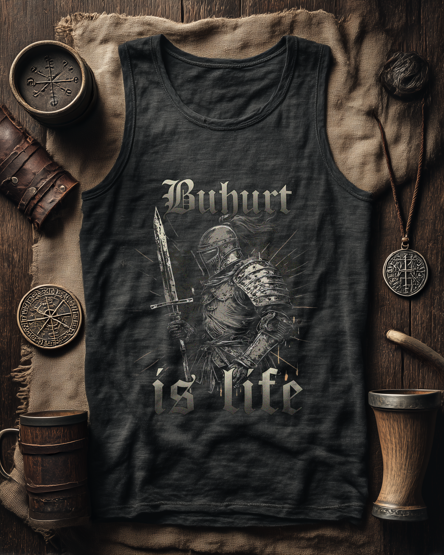 Buhurt is Life | Classic Knight Edition | Herren Bio Tank Top