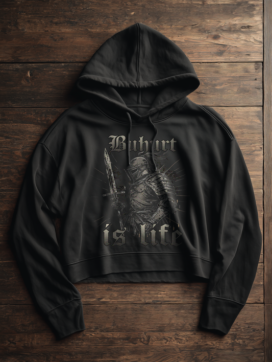 Buhurt Is Life Damen Hoodie | Frauen Bio Boxcut Hoodie