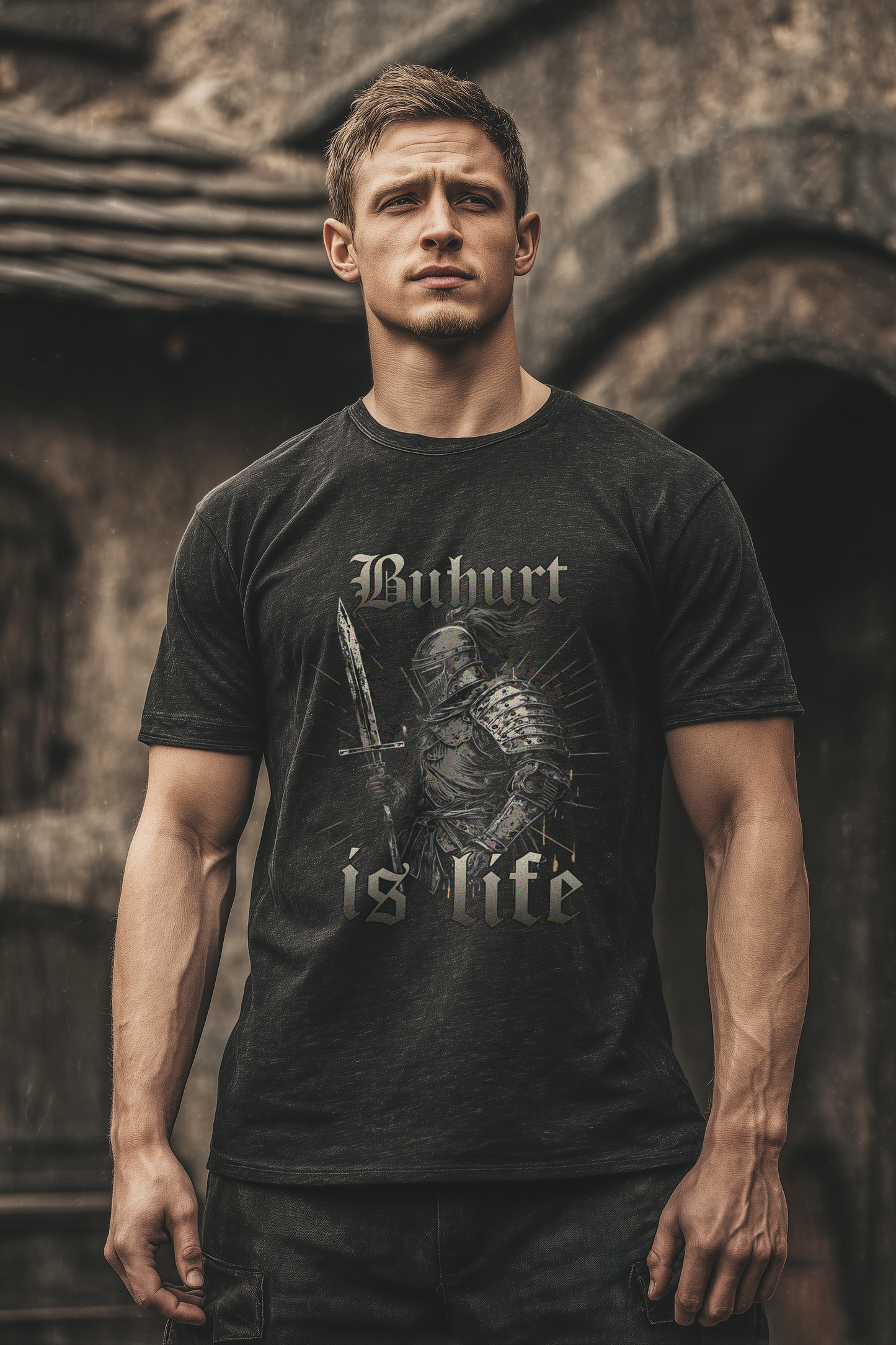 Buhurt Herren Premium T-Shirt | Buhurt Is Life | Bouhourt Männer Shirt