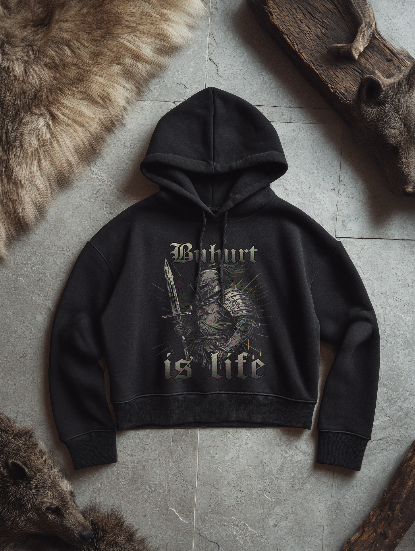 Buhurt Is Life Damen Hoodie | Frauen Bio Boxcut Hoodie