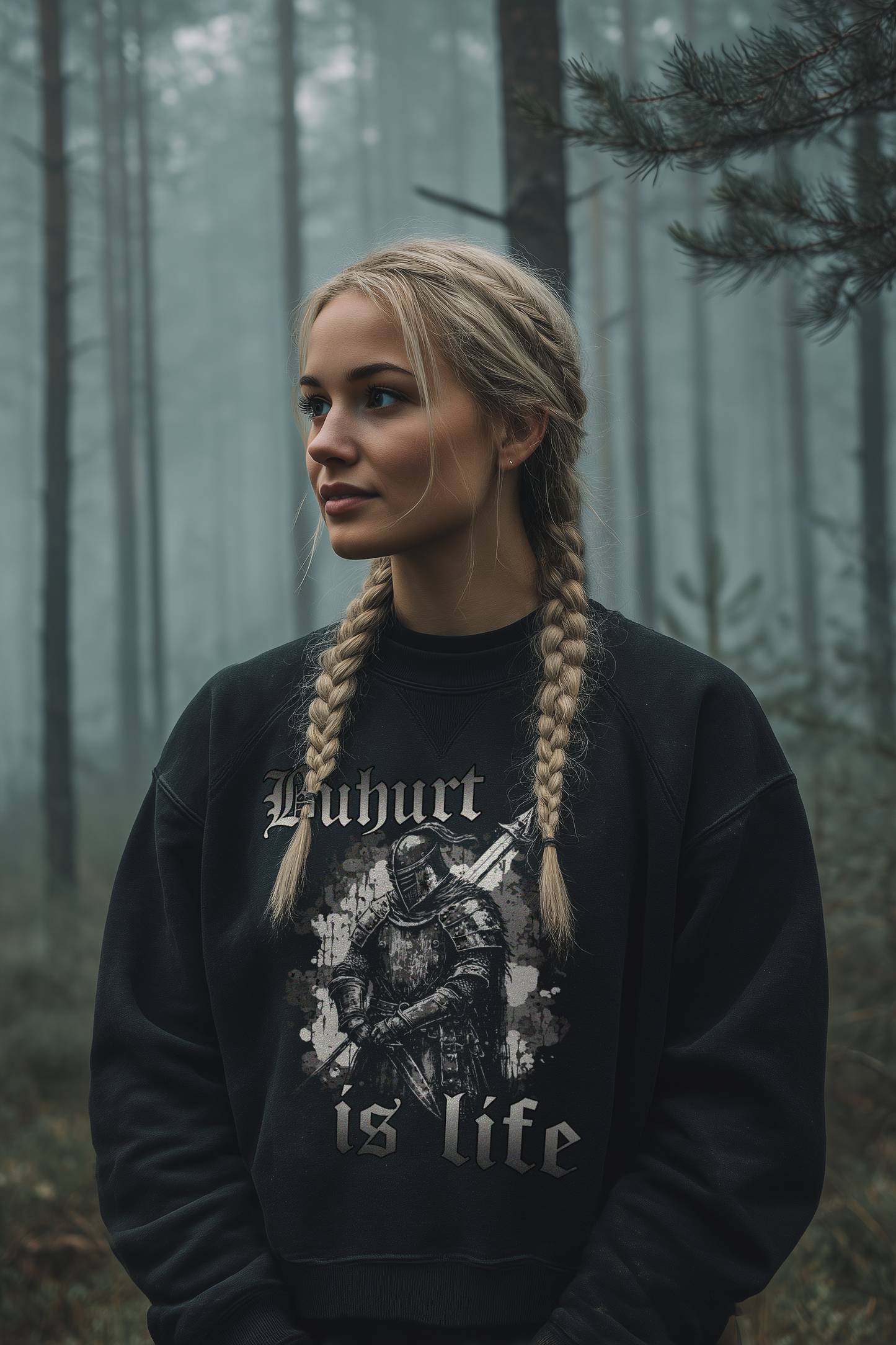 Buhurt Is Life | Damen Bio Boxcut Sweatshirt | Bouhourt Frauen Pullover