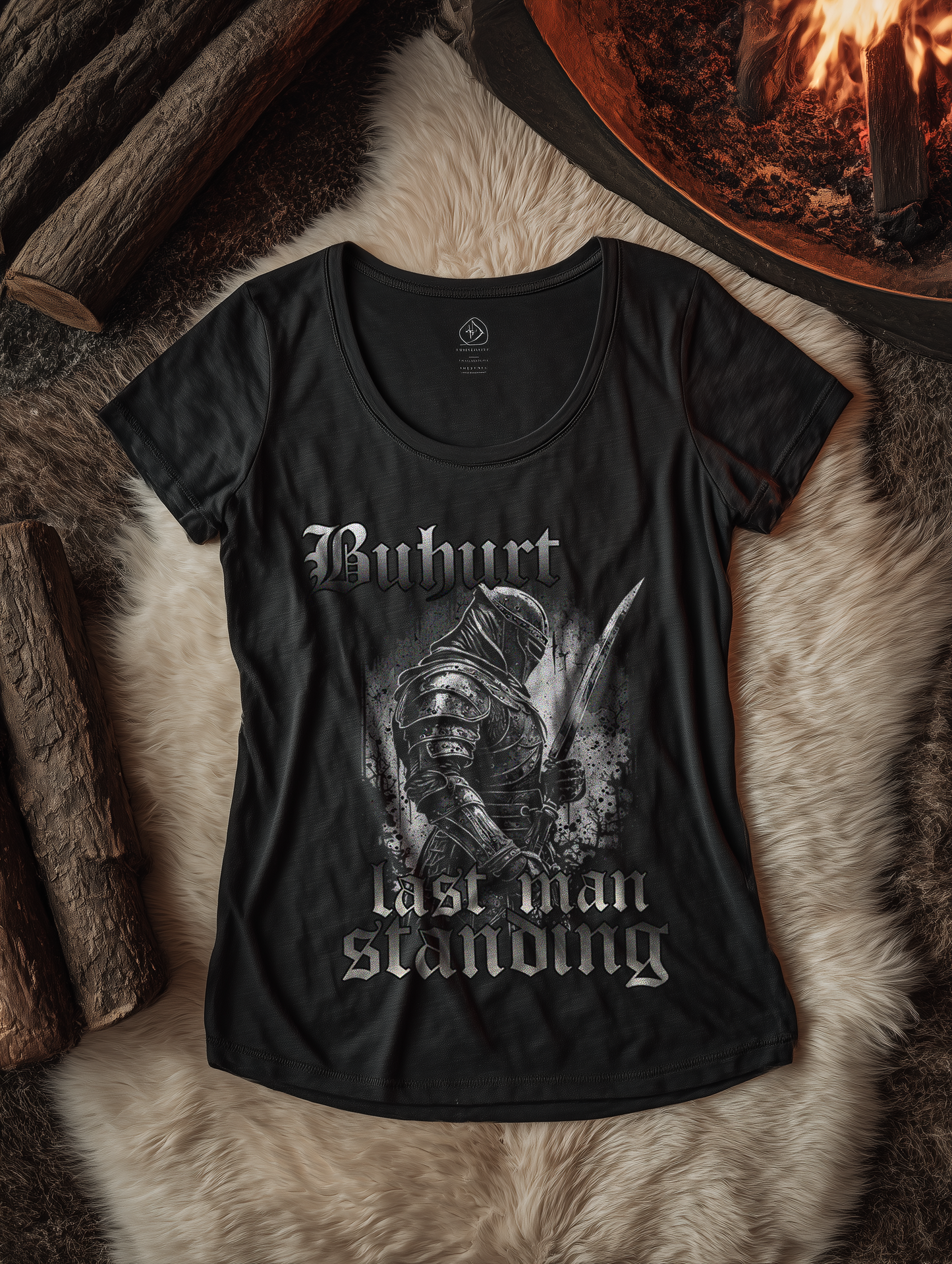 Buhurt Damen Shirt Last Man Standing Ritter Bio Lightweight T-Shirt