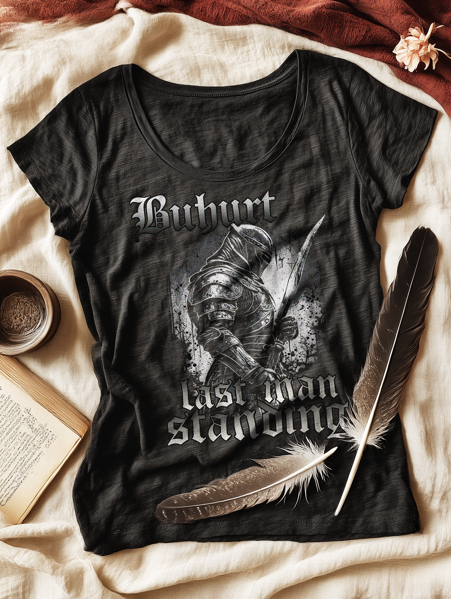 Buhurt Damen Shirt Last Man Standing Ritter Bio Lightweight T-Shirt