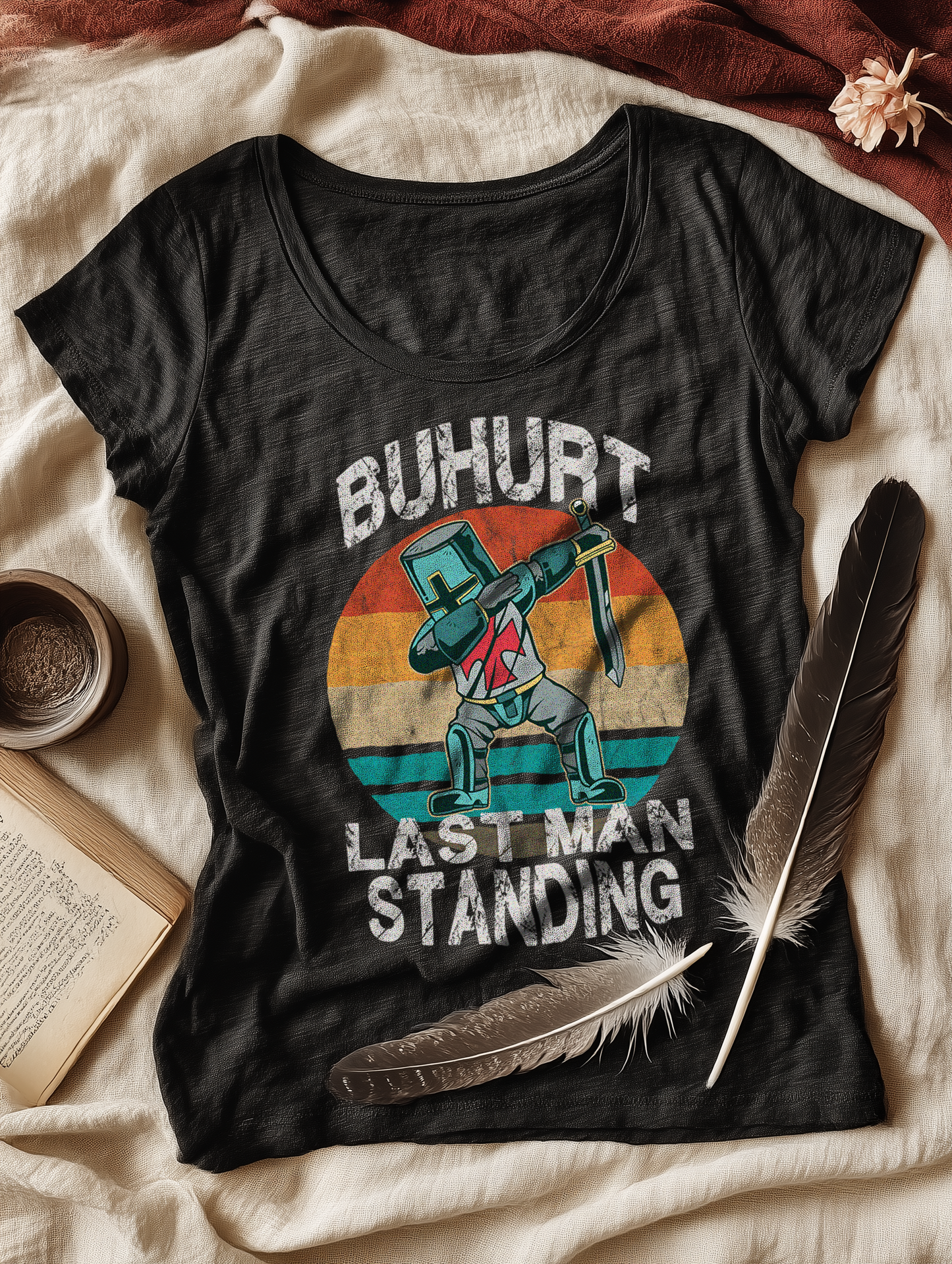 Buhurt Last Man Standing Damen Lightweight Shirt Bio Baumwolle Dabbing Knight