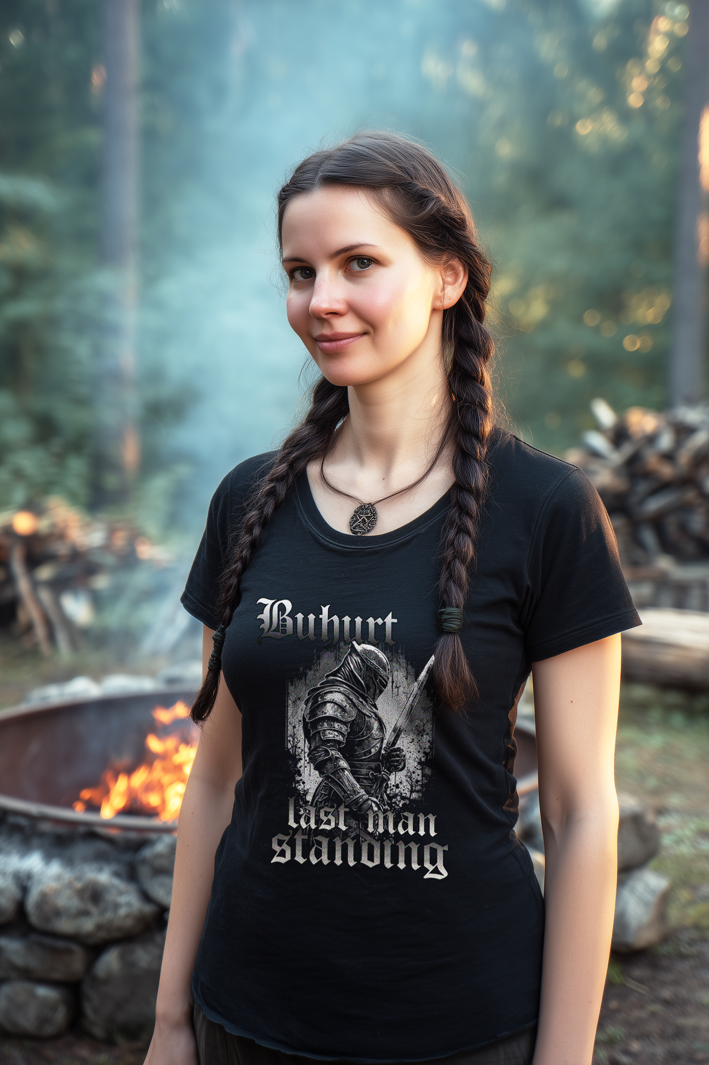 Buhurt Damen Shirt Last Man Standing Ritter Bio Lightweight T-Shirt