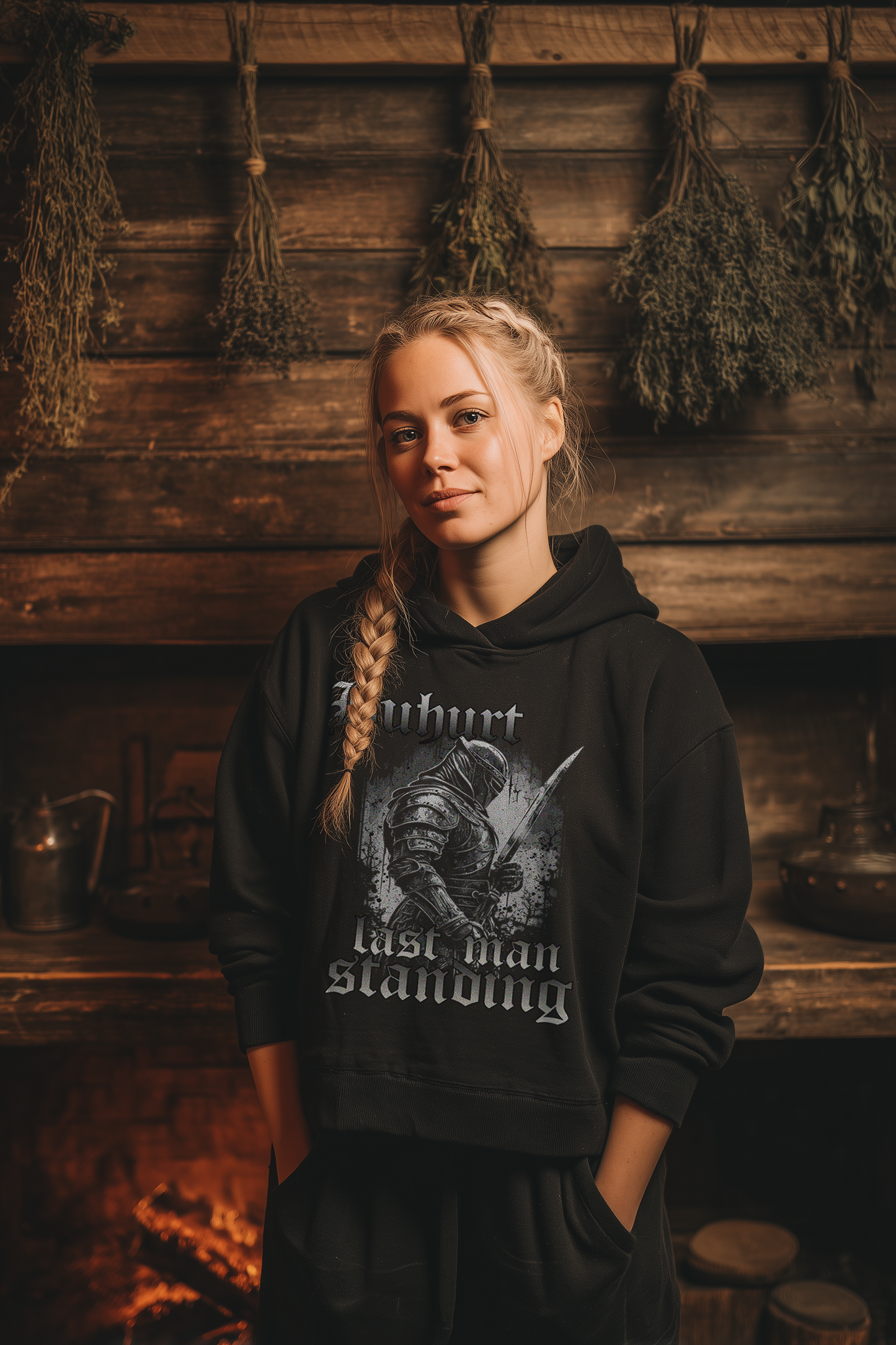 Buhurt Last Man Standing Damen Hoodie | Damen Bio Boxcut Hoodie