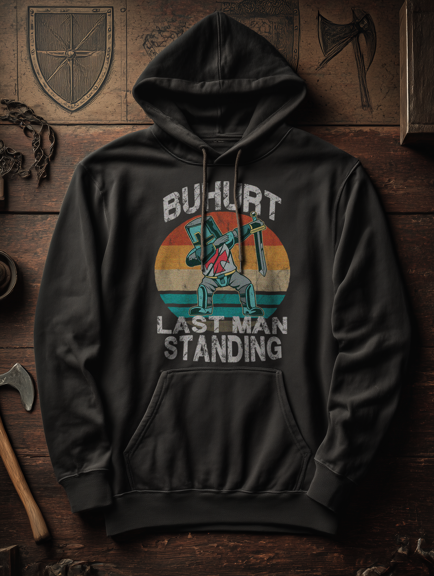 Buhurt Herren Hoodie - Dabing Cartoon Ritter Last Man Standing