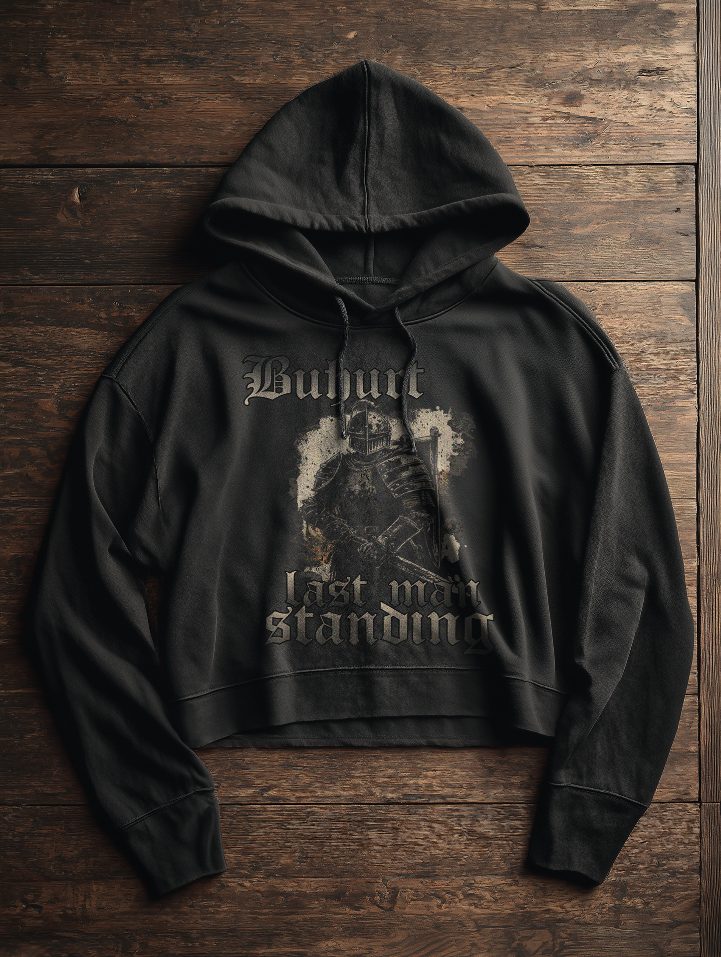 Buhurt – Last Man Standing | Damen Bio Boxcut Hoodie