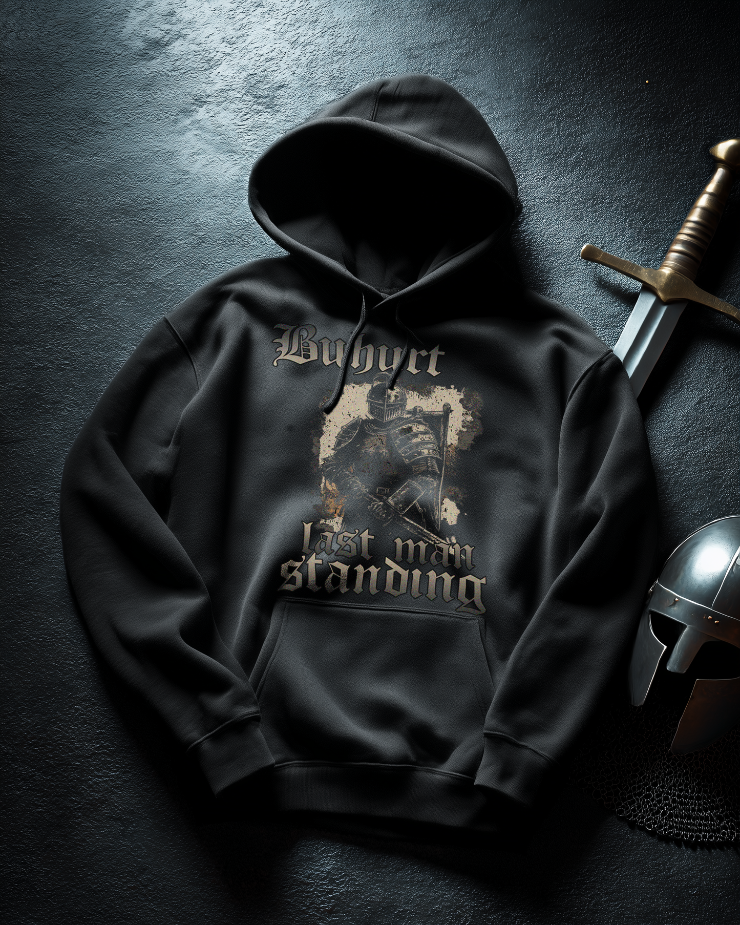 Herren Buhurt Hoodie | Buhurt „Last Man Standing“ | Bouhourt Männer Pullover
