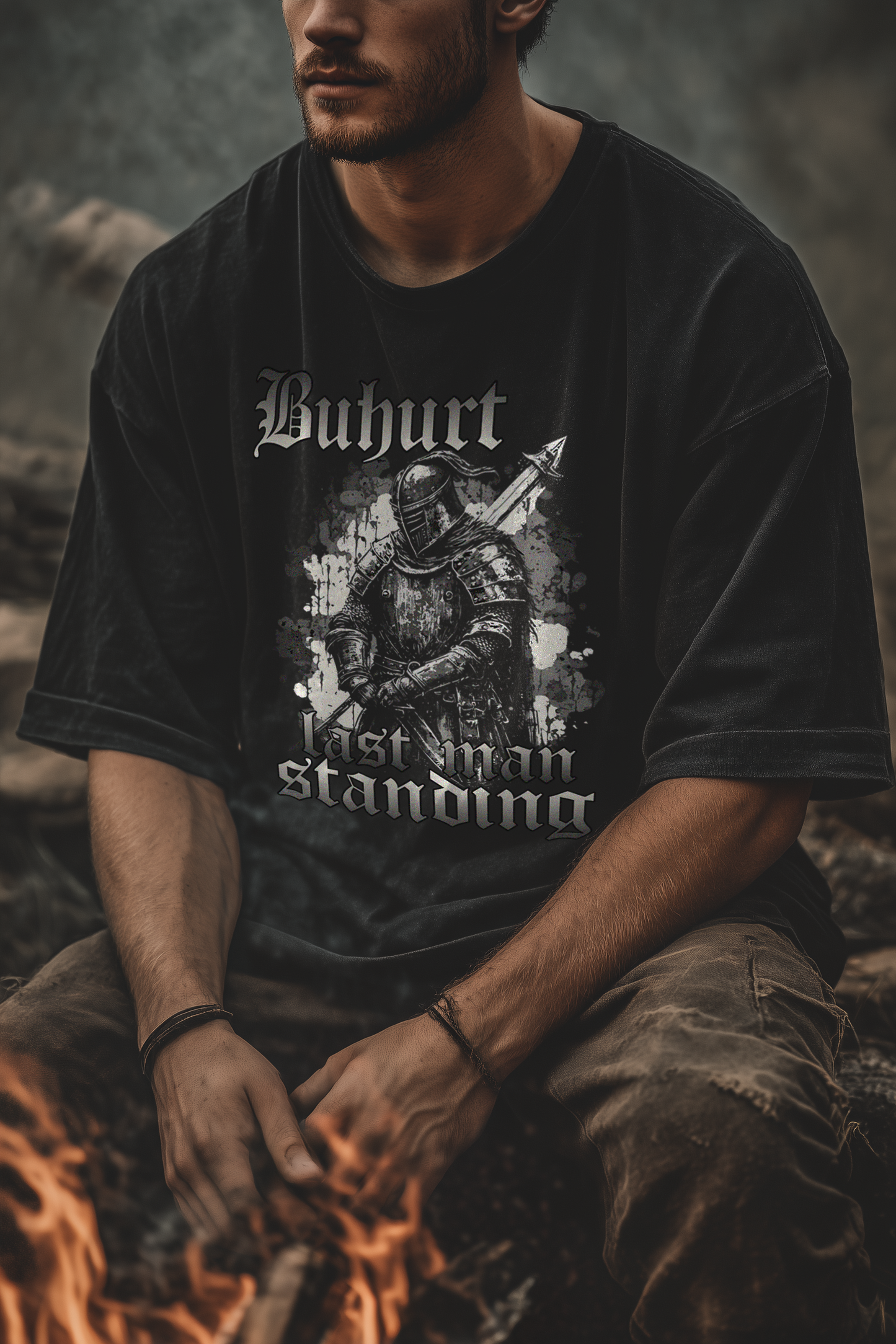 Buhurt Last Man Standing Shirt 240g Oversize Bio Baumwolle Oversized T-Shirt