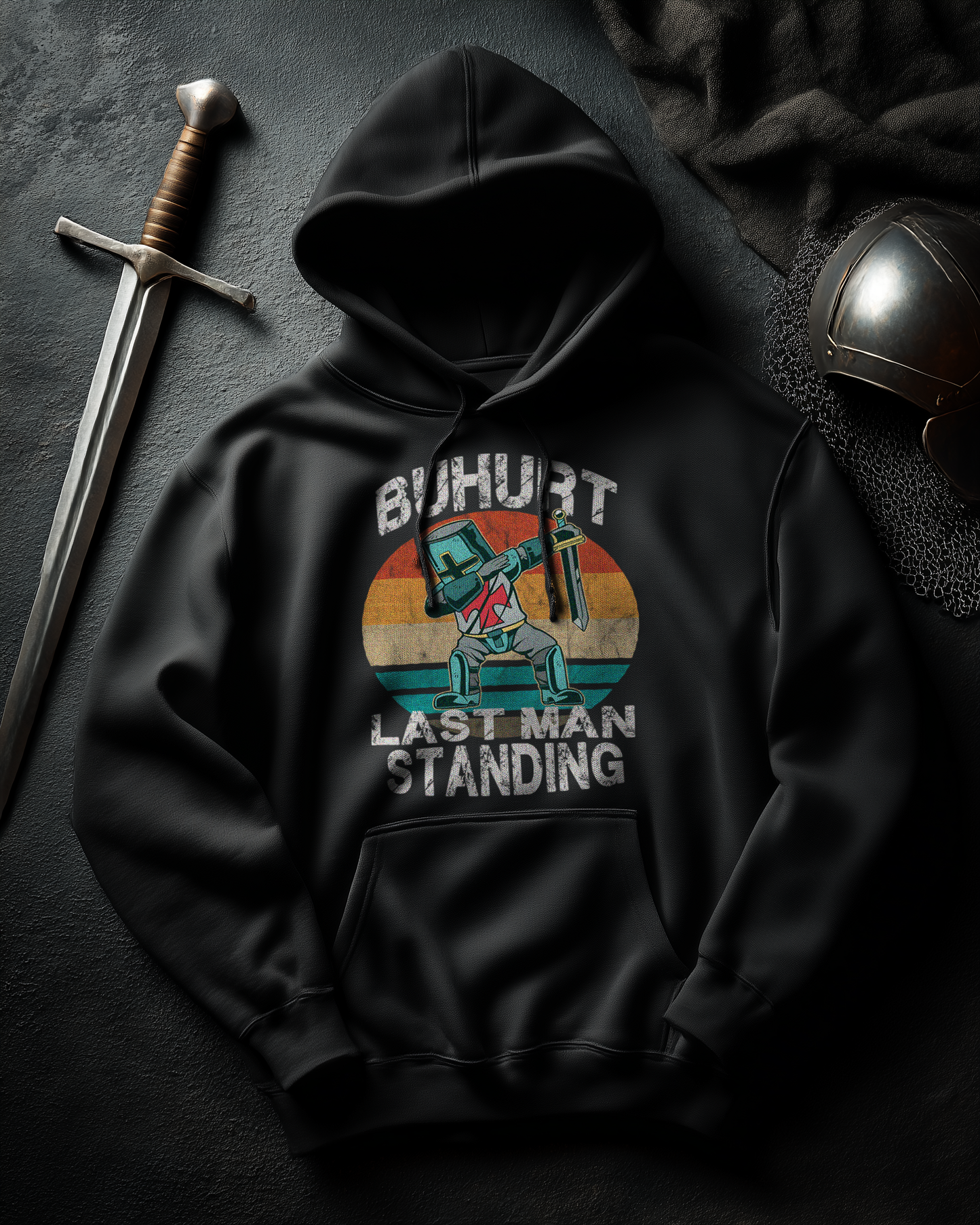 Buhurt Herren Hoodie - Dabing Cartoon Ritter Last Man Standing