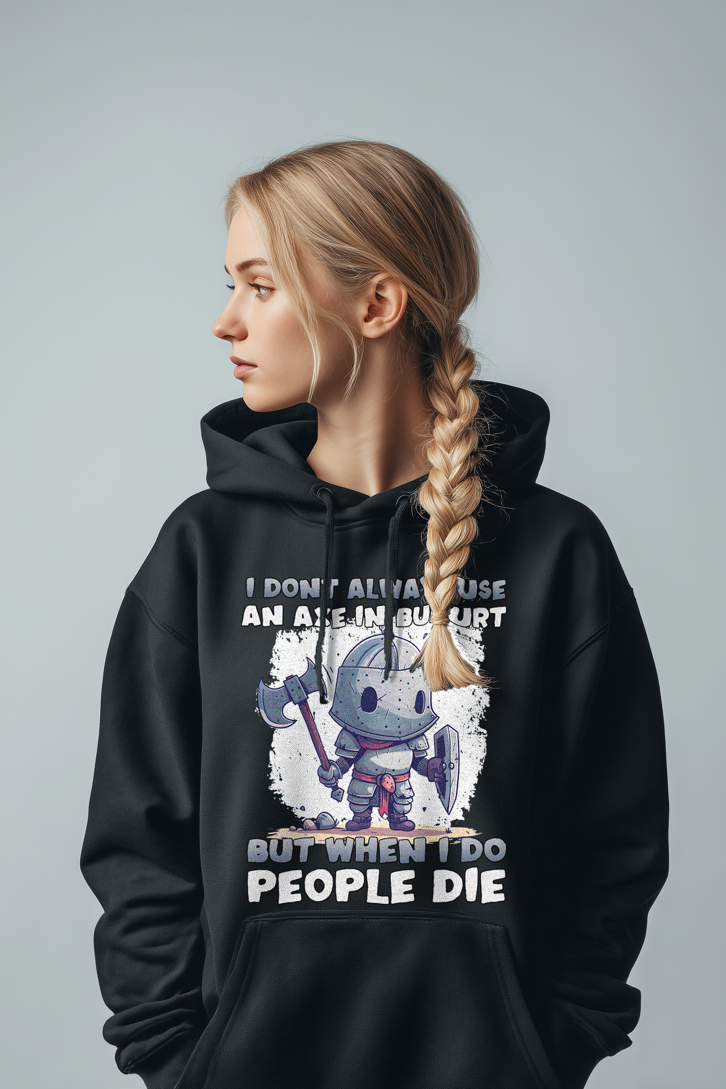 I Don’t Always Use an Axe | Chibi Ritter | Bouhourt Damen Hoodie
