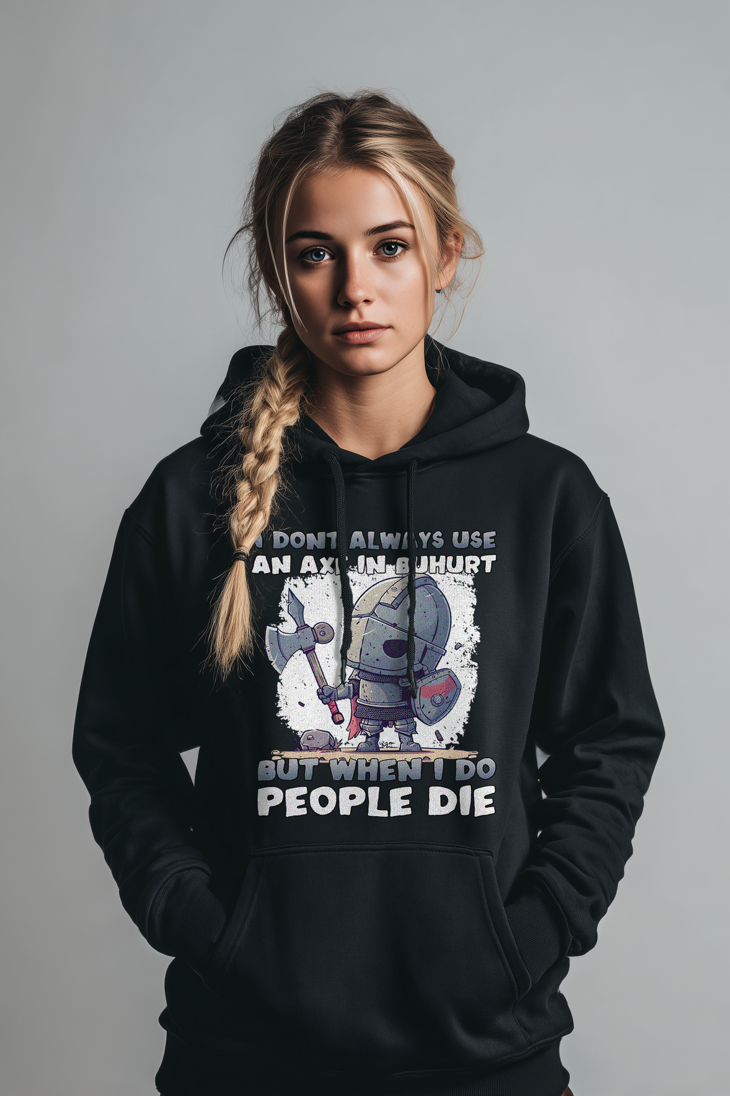 I Don’t Always Use an Axe – Chibi Variant – Buhurt Damen Hoodie