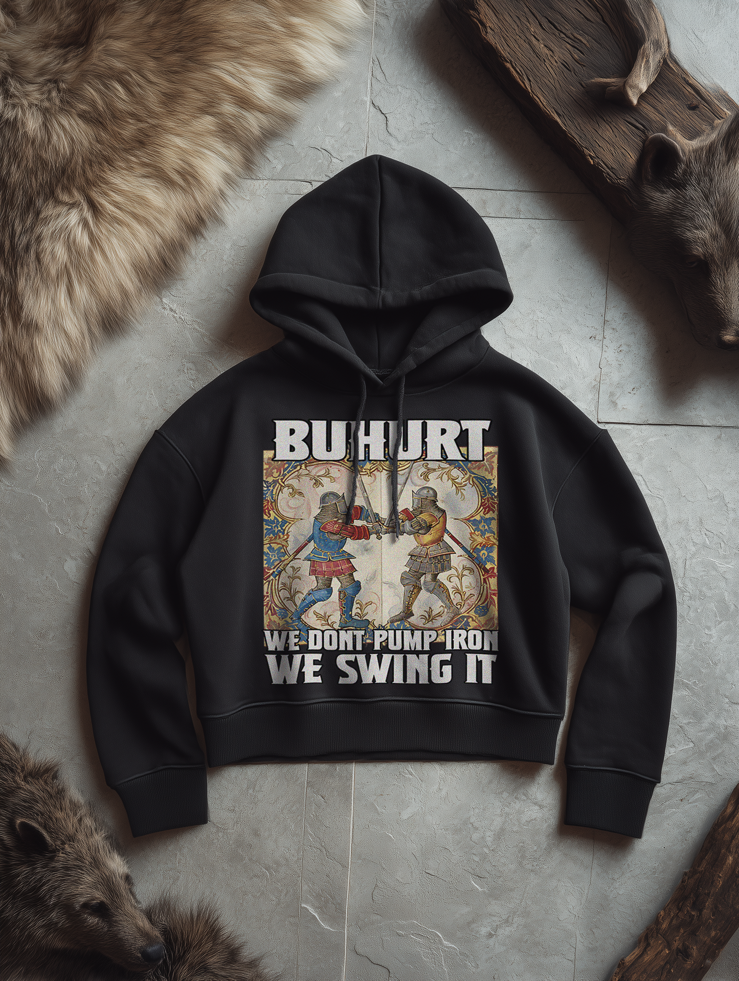 We don’t pump iron | Damen Bio Boxcut Hoodie