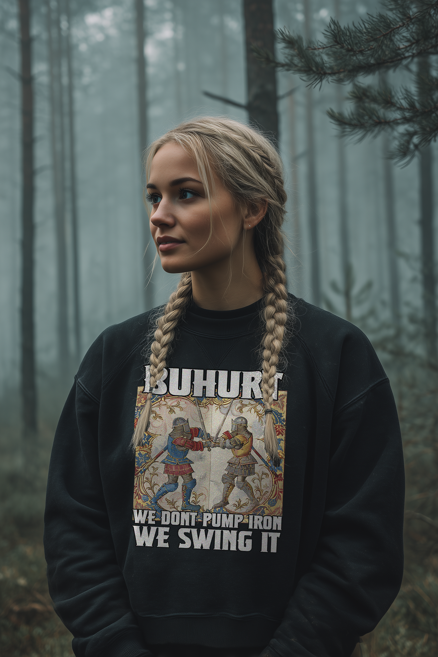 Buhurt Boxcut Damen Sweatshirt | Buhurt „We swing it“ | Bouhourt Damen Pullover