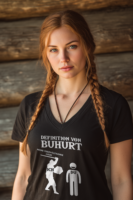Definition Buhurt | Damen Bio V-Neck T-Shirt