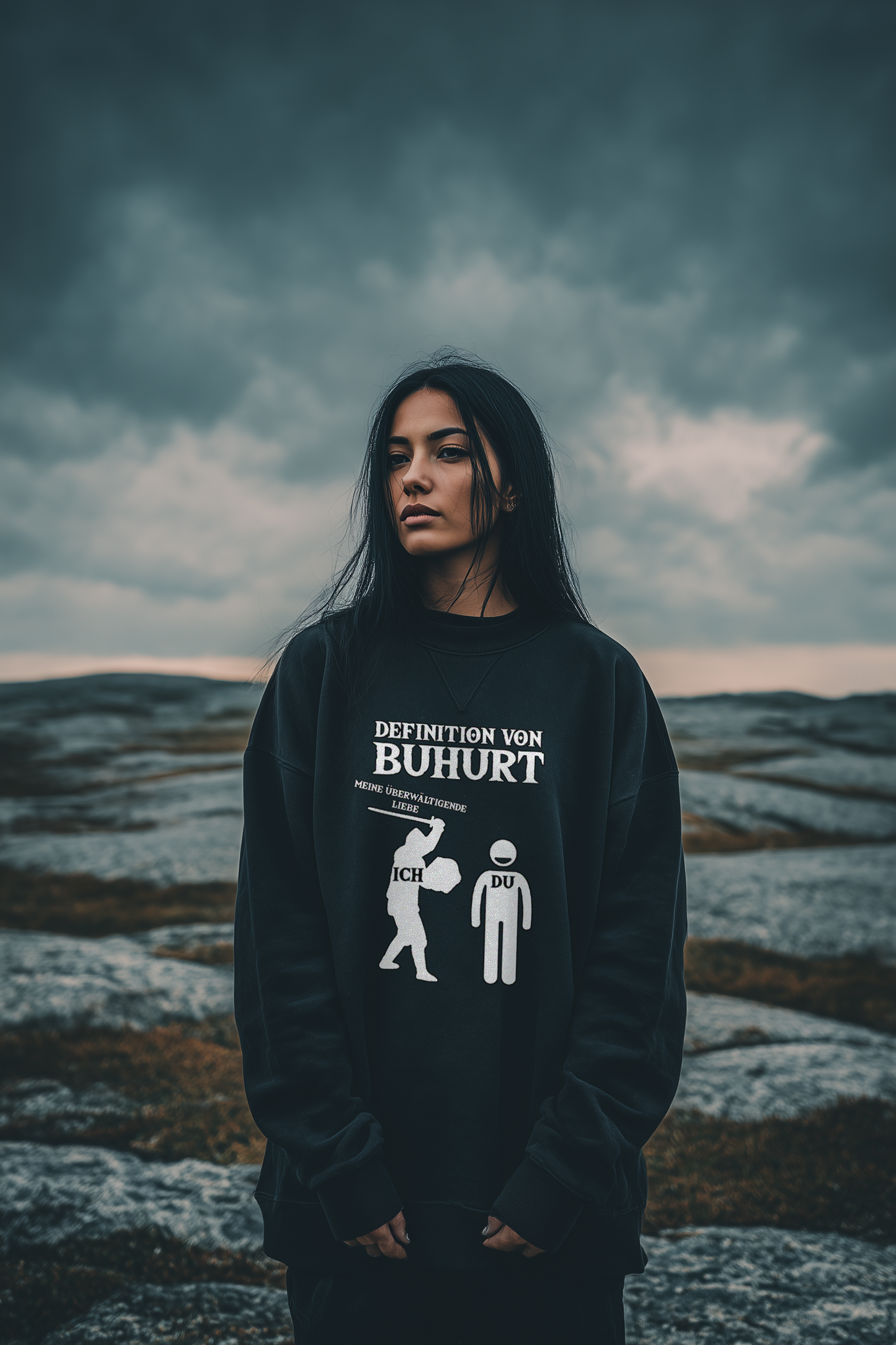 Definition von Buhurt |Damen Bio Oversized Sweatshirt| Frauen Bouhourt Pullover