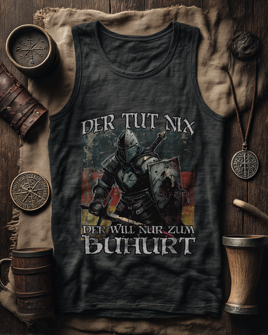 Der tut nix – der will nur zum Buhurt – Battlefield Edition – Herren Bio Tank Top
